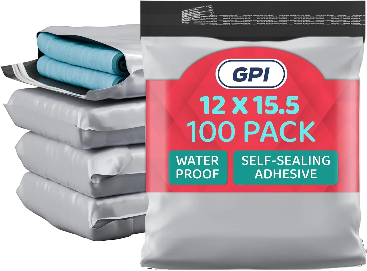 پاکت پستی پلی اتیلن سفید GPI - 12 x 15.5 اینچ، ضخامت 2.5 میل، بسته 100 عددی - پاکت های پستی ضد آب و ضد پارگی/سوراخ شدگی با چسب خود چسب، کیسه های پستی پلاستیکی بدون پد برای بسته بندی و حمل و نقل پاکت پستی پلی اتیلن سفید GPI - 12 x 15.5 اینچ، ضخامت 2.5 میل، بسته 100 عددی - پاکت های پستی ضد آب و ضد پارگی/سوراخ شدگی با چسب خود چسب، کیسه های پستی پلاستیکی بدون پد برای بسته بندی و حمل و نقل