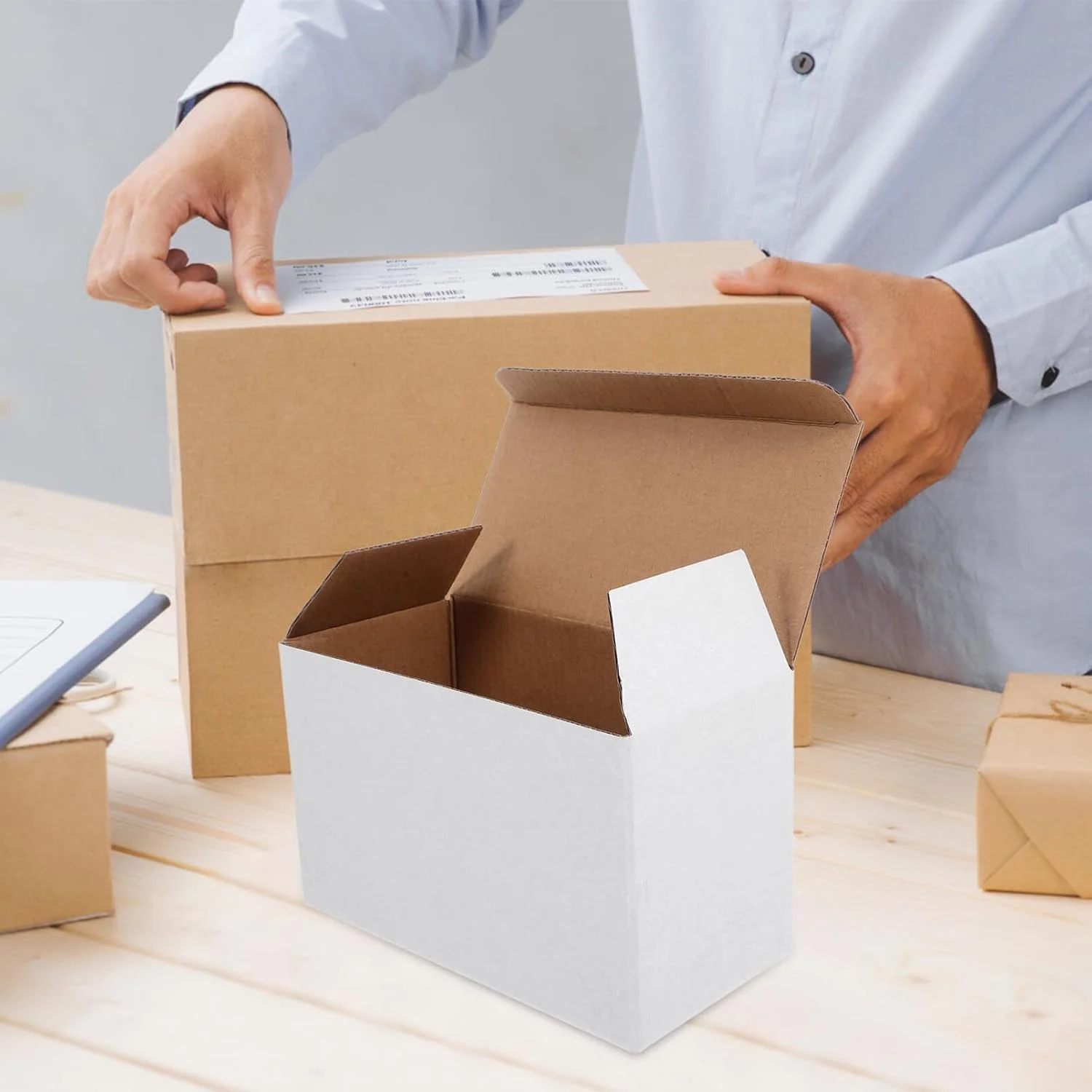 STOBOK 10 عدد جعبه کوچک چند شبکه ای مقوایی برای ارسال، جابجایی، بسته بندی لوازم STOBOK 10 عدد جعبه کوچک چند شبکه ای مقوایی برای ارسال، جابجایی، بسته بندی لوازم