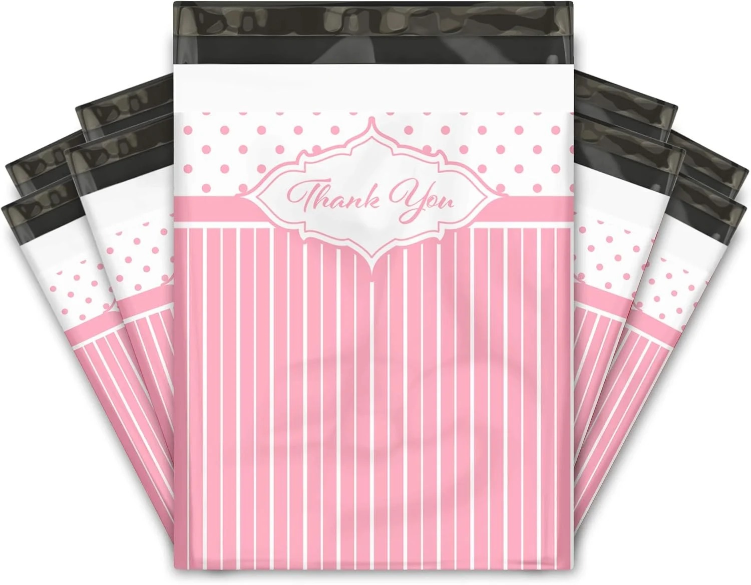 پرو ساپلای گلوبال 10x13 (100 عدد) پاکت پستی پولی طراحی شده با طرح راه راه صورتی، خال خالی و شورون، پاکت های پستی ممتاز چاپی پرو ساپلای گلوبال 10x13 (100 عدد) پاکت پستی پولی طراحی شده با طرح راه راه صورتی، خال خالی و شورون، پاکت های پستی ممتاز چاپی