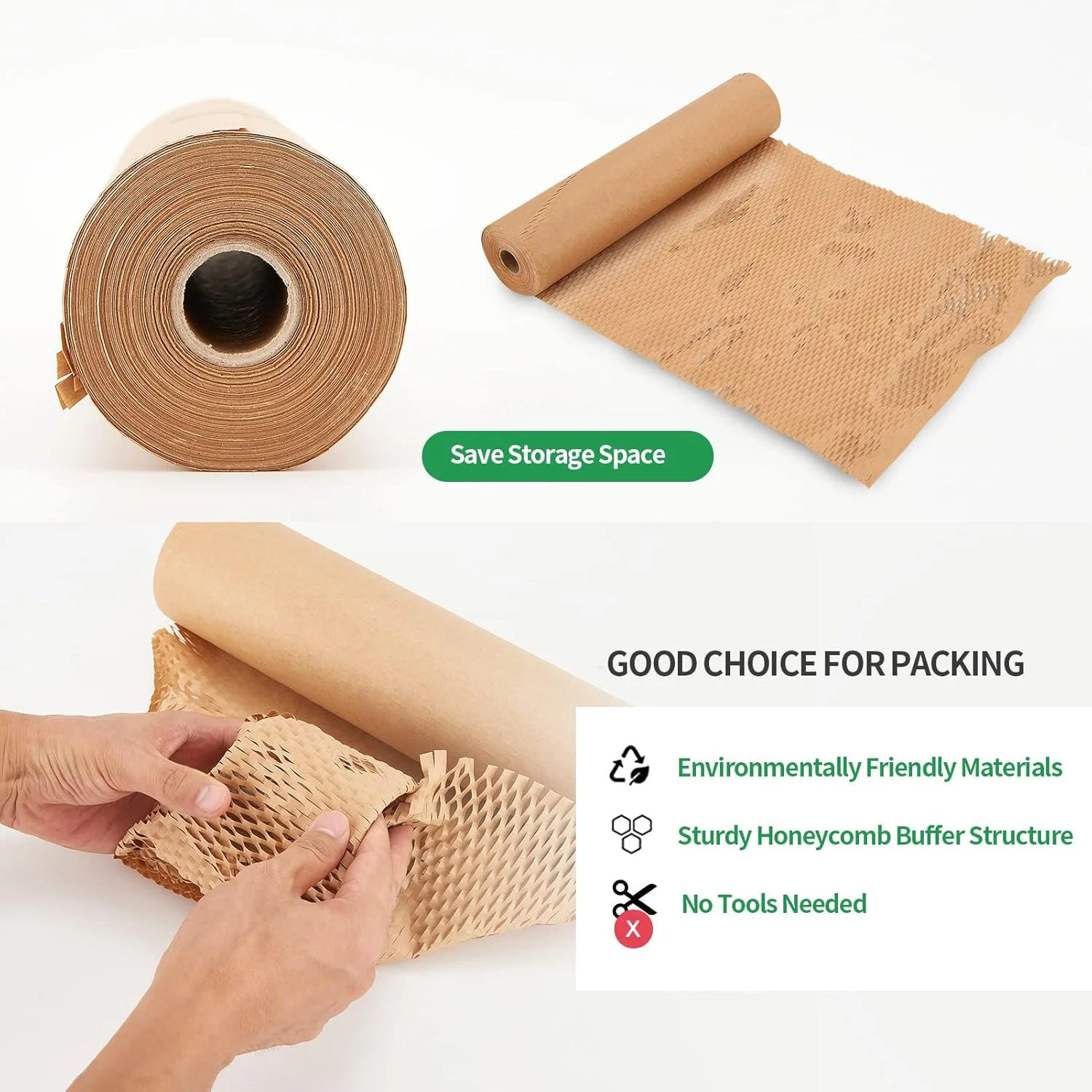 کاغذ بسته بندی لانه زنبوری، HONSREO 38 سانتی متر × 70 متر، مواد بالشتکی قابل بازیافت و سازگار با محیط زیست، محافظ حباب دار برای اسباب کشی و حمل و نقل لوازم شکستنی به همراه 20 عدد برچسب شکننده (قهوه ای) کاغذ بسته بندی لانه زنبوری، HONSREO 38 سانتی متر × 70 متر، مواد بالشتکی قابل بازیافت و سازگار با محیط زیست، محافظ حباب دار برای اسباب کشی و حمل و نقل لوازم شکستنی به همراه 20 عدد برچسب شکننده (قهوه ای)
