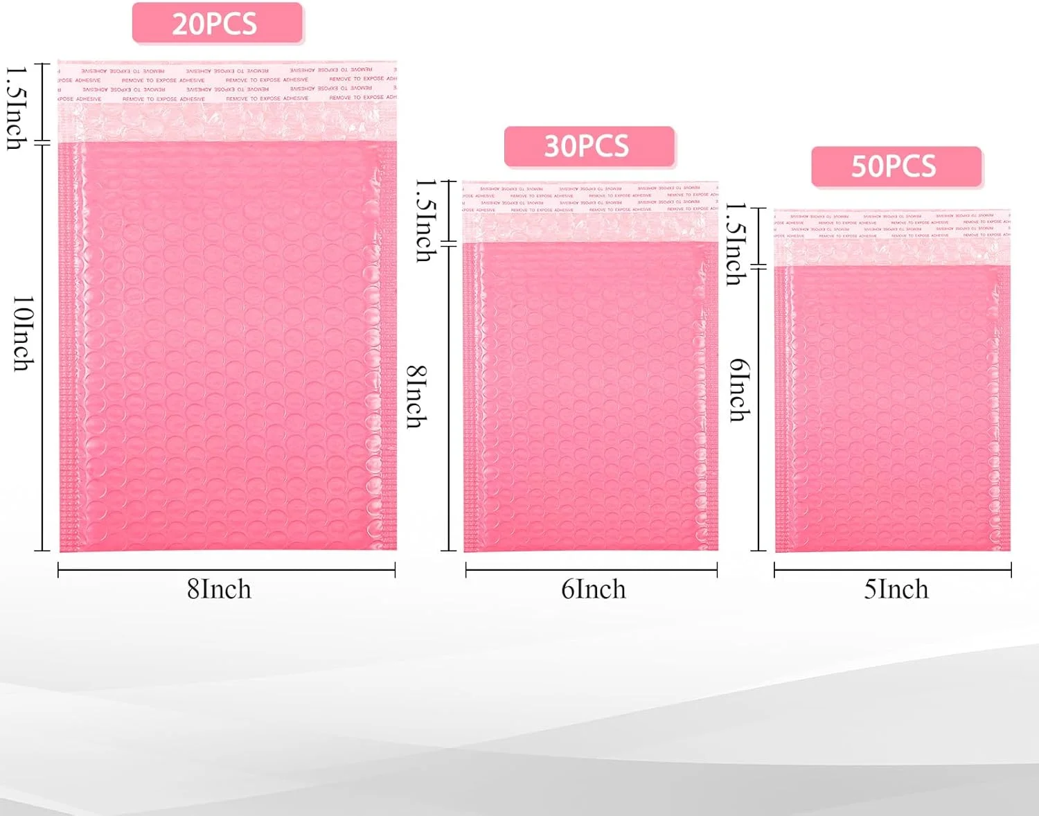 Yeyeplum 100 عدد پاکت حبابدار کرافت در 3 سایز، پاکت های پستی حبابدار، پاکت های پستی پلی کرافت، پاکت های پستی با پوشش حبابدار، کیسه های حبابدار پستی برای سی دی، کتاب، لوازم کسب و کار (صورتی) Yeyeplum 100 عدد پاکت حبابدار کرافت در 3 سایز، پاکت های پستی حبابدار، پاکت های پستی پلی کرافت، پاکت های پستی با پوشش حبابدار، کیسه های حبابدار پستی برای سی دی، کتاب، لوازم کسب و کار (صورتی)