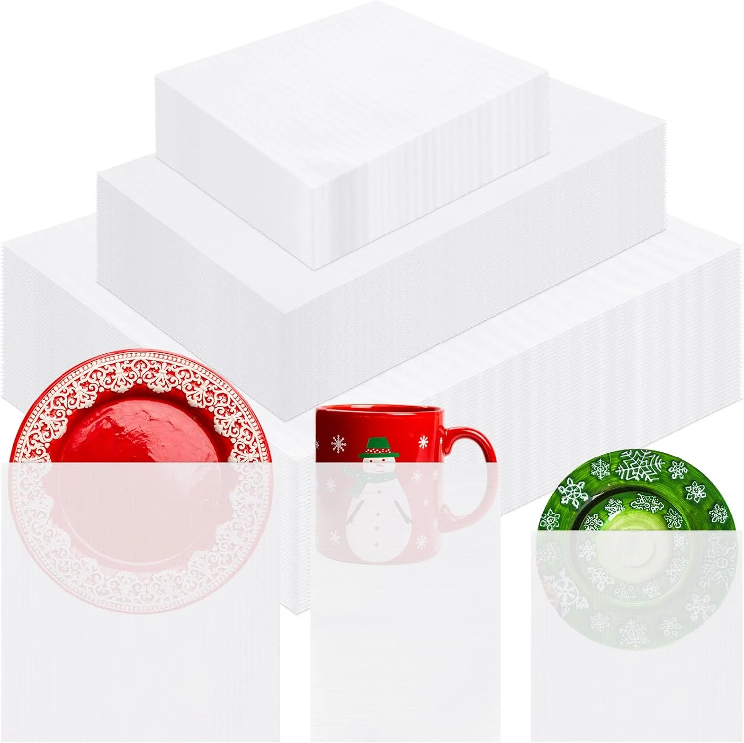 زانمای 300 عدد پد فوم ضربه گیر در 3 سایز مختلف، آستین بسته بندی بشقاب برای اسباب کشی، فوم بسته بندی لوازم اسباب کشی برای حمل و نقل، نگهداری ظروف، لیوان ها، چینی، 30x30 سانتی متر، 20x30 سانتی متر، 20x20 سانتی متر زانمای 300 عدد پد فوم ضربه گیر در 3 سایز مختلف، آستین بسته بندی بشقاب برای اسباب کشی، فوم بسته بندی لوازم اسباب کشی برای حمل و نقل، نگهداری ظروف، لیوان ها، چینی، 30x30 سانتی متر، 20x30 سانتی متر، 20x20 سانتی متر