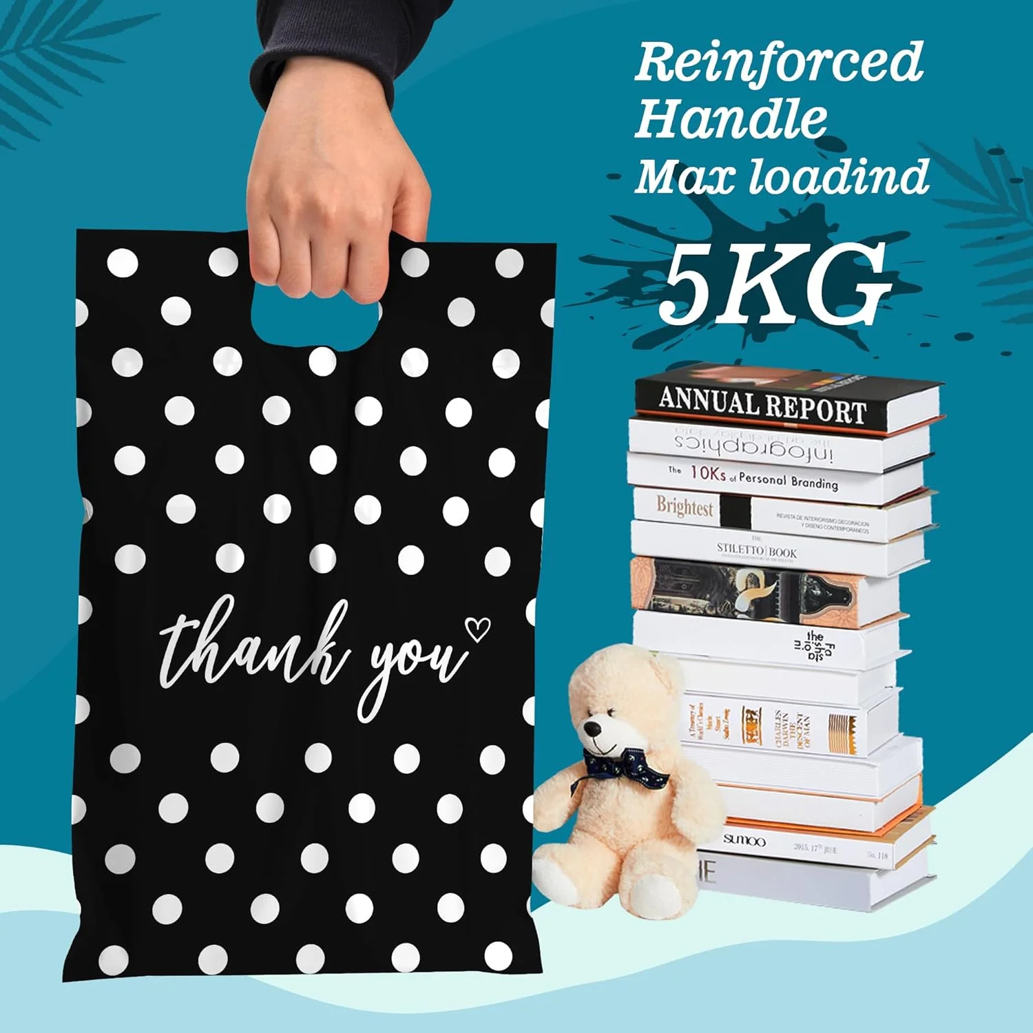 پاکت پستی پلی اتیلن دسته دار طرح خالدار سفید JinRuiKJ سایز 14.5x19 - 50 عددی، کیسه های پستی با طراحی ارتقا یافته برای لباس، کیسه های بسته بندی حمل آسان، کیسه های پستی خود چسب و ضد آب پاکت پستی پلی اتیلن دسته دار طرح خالدار سفید JinRuiKJ سایز 14.5x19 - 50 عددی، کیسه های پستی با طراحی ارتقا یافته برای لباس، کیسه های بسته بندی حمل آسان، کیسه های پستی خود چسب و ضد آب