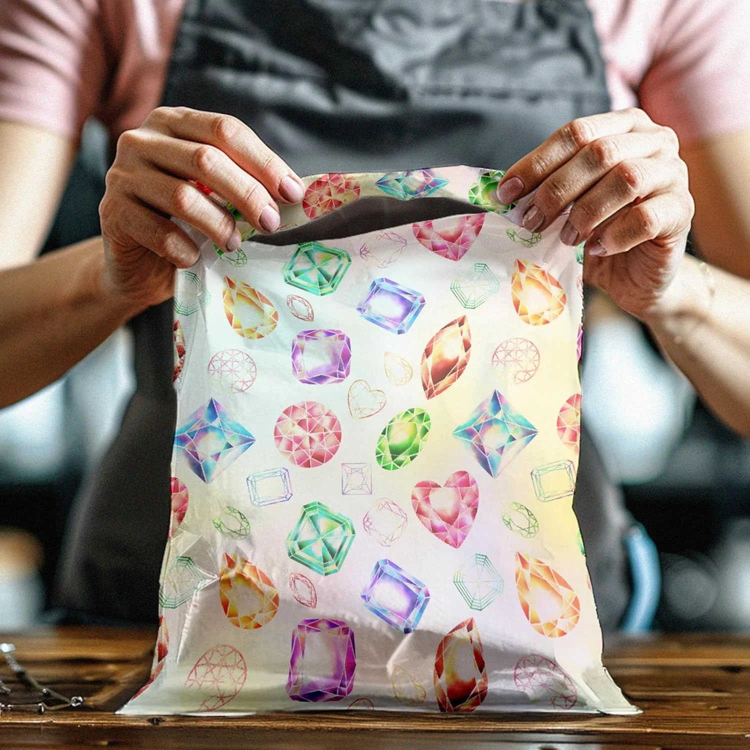 پاکت پستی پلی اتیلن طرح جواهرات و الماس Pro Supply Global سایز 10x13 (100 عددی)، پاکت های پستی چاپی با کیفیت عالی پاکت پستی پلی اتیلن طرح جواهرات و الماس Pro Supply Global سایز 10x13 (100 عددی)، پاکت های پستی چاپی با کیفیت عالی