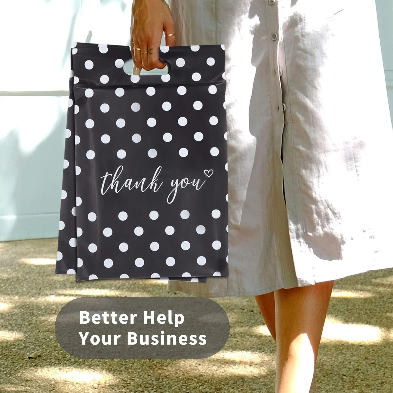 پاکت پستی پلی اتیلن دسته دار طرح خالدار سفید JinRuiKJ سایز 14.5x19 - 50 عددی، کیسه های پستی با طراحی ارتقا یافته برای لباس، کیسه های بسته بندی حمل آسان، کیسه های پستی خود چسب و ضد آب پاکت پستی پلی اتیلن دسته دار طرح خالدار سفید JinRuiKJ سایز 14.5x19 - 50 عددی، کیسه های پستی با طراحی ارتقا یافته برای لباس، کیسه های بسته بندی حمل آسان، کیسه های پستی خود چسب و ضد آب