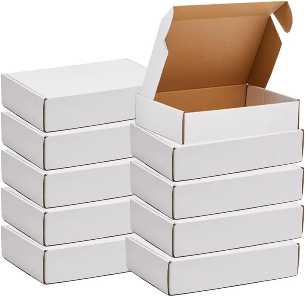 جعبه های پستی سفید DCGPAC، مخصوص تجارت الکترونیک، (10 عدد در بسته) جعبه های پستی برای کسب و کارهای کوچک، (10x7.5x2.5 سانتی متر) جعبه های حمل و نقل مقوایی 3 لایه محکم، جعبه های کوچک مقوایی اسباب کشی، جعبه های عمده جعبه های پستی سفید DCGPAC، مخصوص تجارت الکترونیک، (10 عدد در بسته) جعبه های پستی برای کسب و کارهای کوچک، (10x7.5x2.5 سانتی متر) جعبه های حمل و نقل مقوایی 3 لایه محکم، جعبه های کوچک مقوایی اسباب کشی، جعبه های عمده