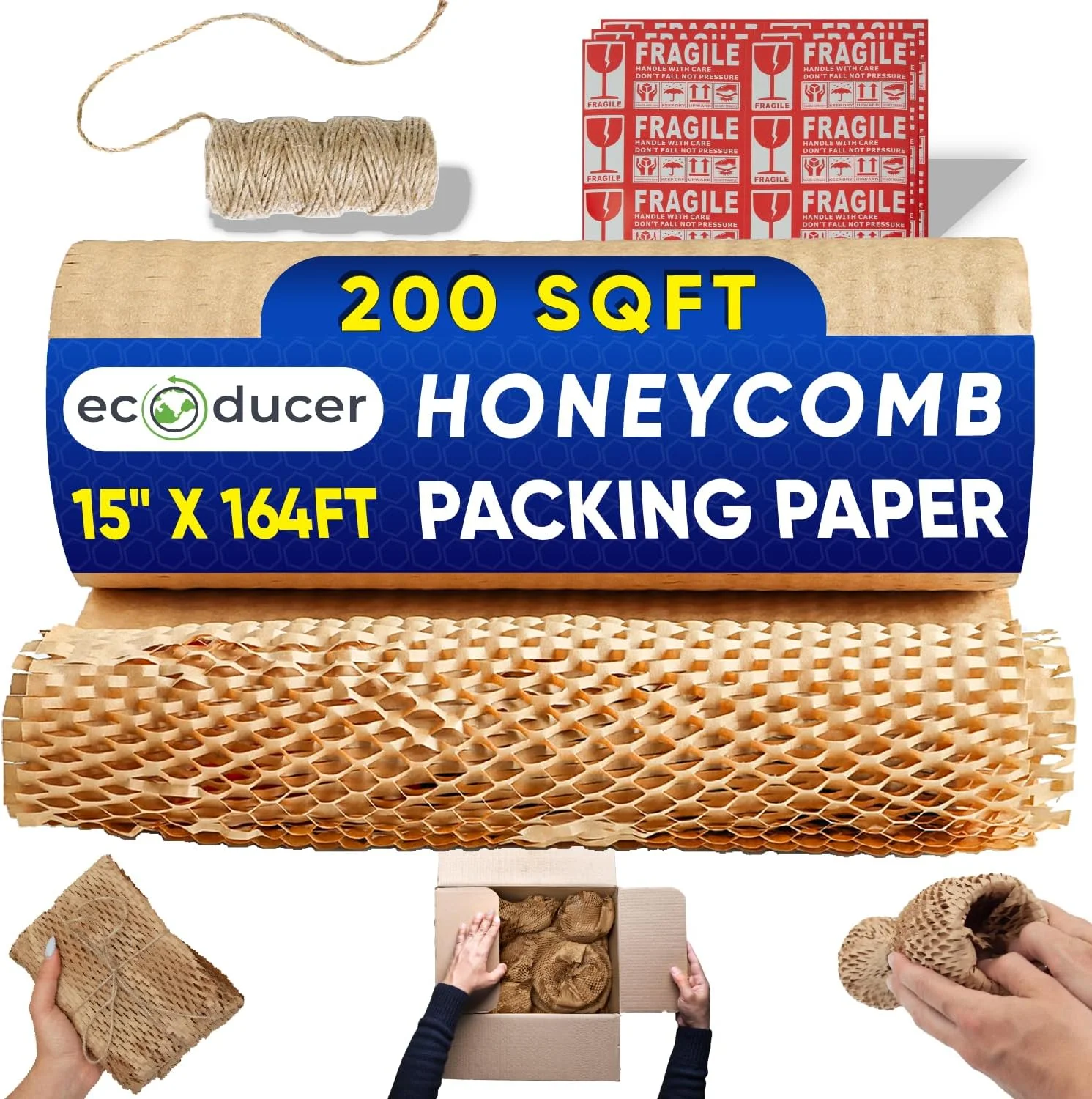 کاغذ بسته بندی لانه زنبوری اکودوسر 15 اینچ در 164 فوت برای لوازم اسباب کشی. مواد بسته بندی حبابدار سازگار با محیط زیست برای اسباب کشی. کاغذ بسته بندی برای بسته بندی اقلام شکننده. کاغذ کرافت برای بسته بندی لوازم حمل و نقل اسباب کشی. کاغذ بسته بندی لانه زنبوری اکودوسر 15 اینچ در 164 فوت برای لوازم اسباب کشی. مواد بسته بندی حبابدار سازگار با محیط زیست برای اسباب کشی. کاغذ بسته بندی برای بسته بندی اقلام شکننده. کاغذ کرافت برای بسته بندی لوازم حمل و نقل اسباب کشی.