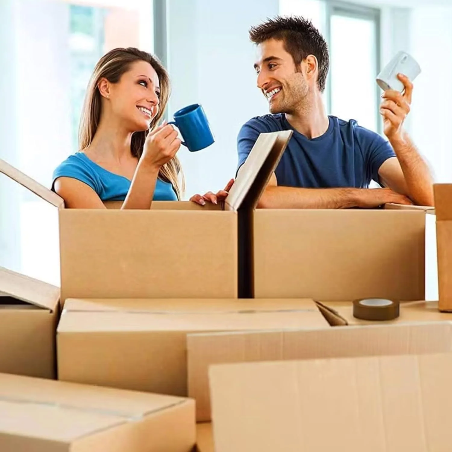 جعبه کارتن مقوایی 5 لایه قهوه ای SAKPHIL (5 عددی) | 45x45x70 سانتی متر (18x18x28 اینچ) | ظرفیت 28 کیلوگرم | دیواره دوبل | 100% مقوای قابل بازیافت | جعبه های بسته بندی قوی برای | اسباب کشی | حمل و نقل | ذخیره سازی