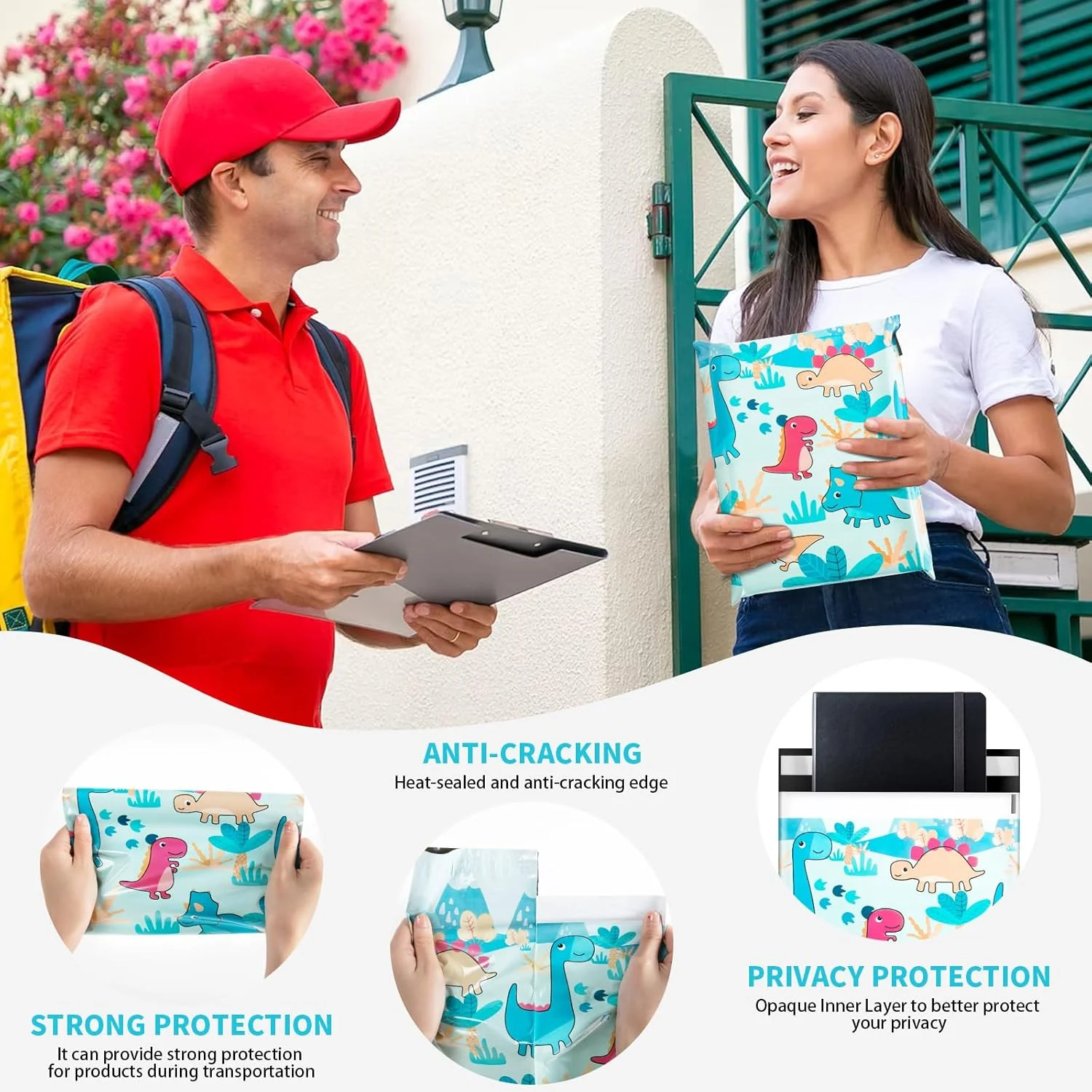 پاکت پستی پلی اتیلن Oududianzi سایز 10x13، 100 عددی، کیسه های پستی پلاستیکی، پاکت های پستی، بسته بندی برای کسب و کارهای کوچک آنلاین و آفلاین - طرح دایناسور پاکت پستی پلی اتیلن Oududianzi سایز 10x13، 100 عددی، کیسه های پستی پلاستیکی، پاکت های پستی، بسته بندی برای کسب و کارهای کوچک آنلاین و آفلاین - طرح دایناسور