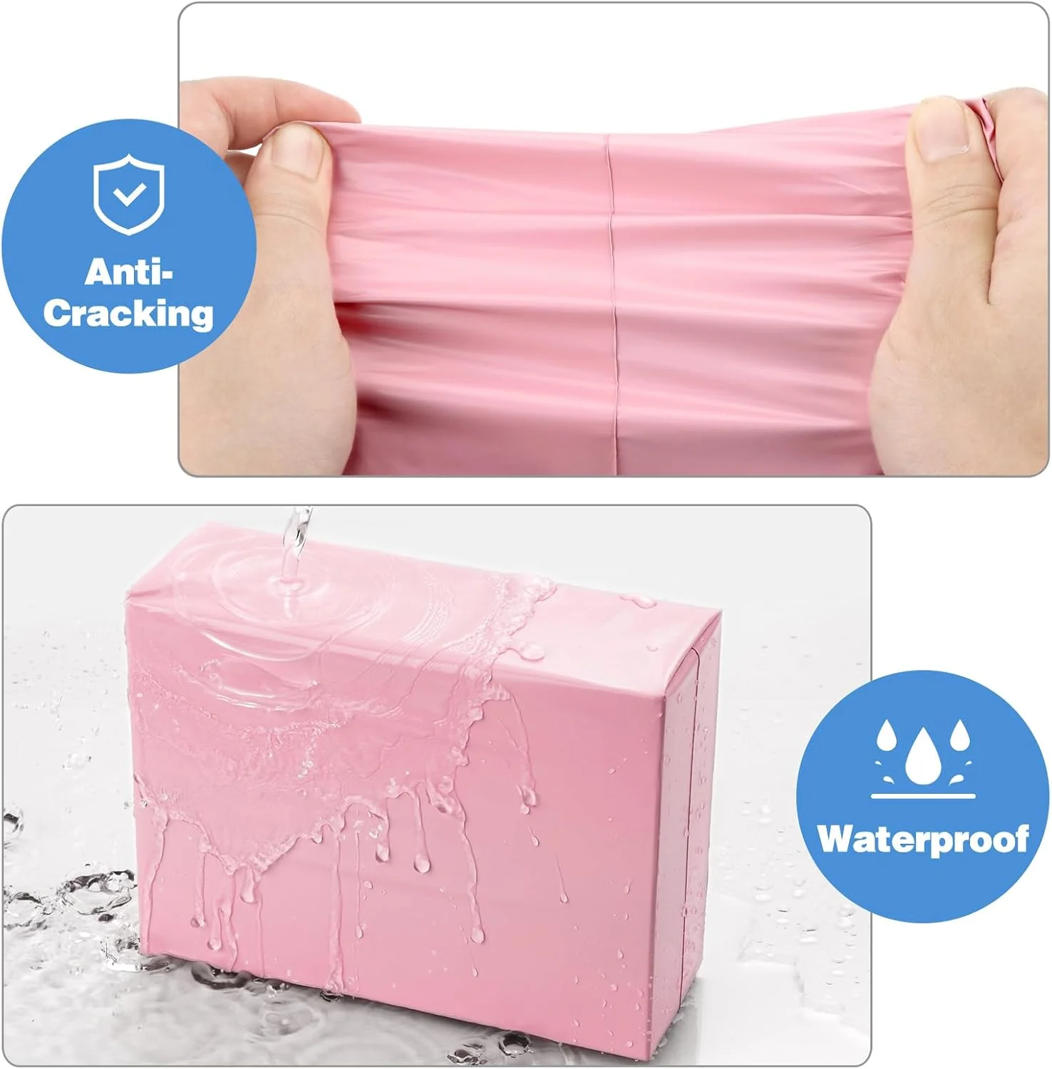 پاکت پستی پلی Famagic سایز 29x66 سانتی متر، بسته 12 عددی، کیسه های حمل و نقل کوچک، پاکت های صورتی، کیسه پستی خود چسب، کیسه های بسته بندی پلاستیکی ضد آب و مقاوم در برابر پارگی