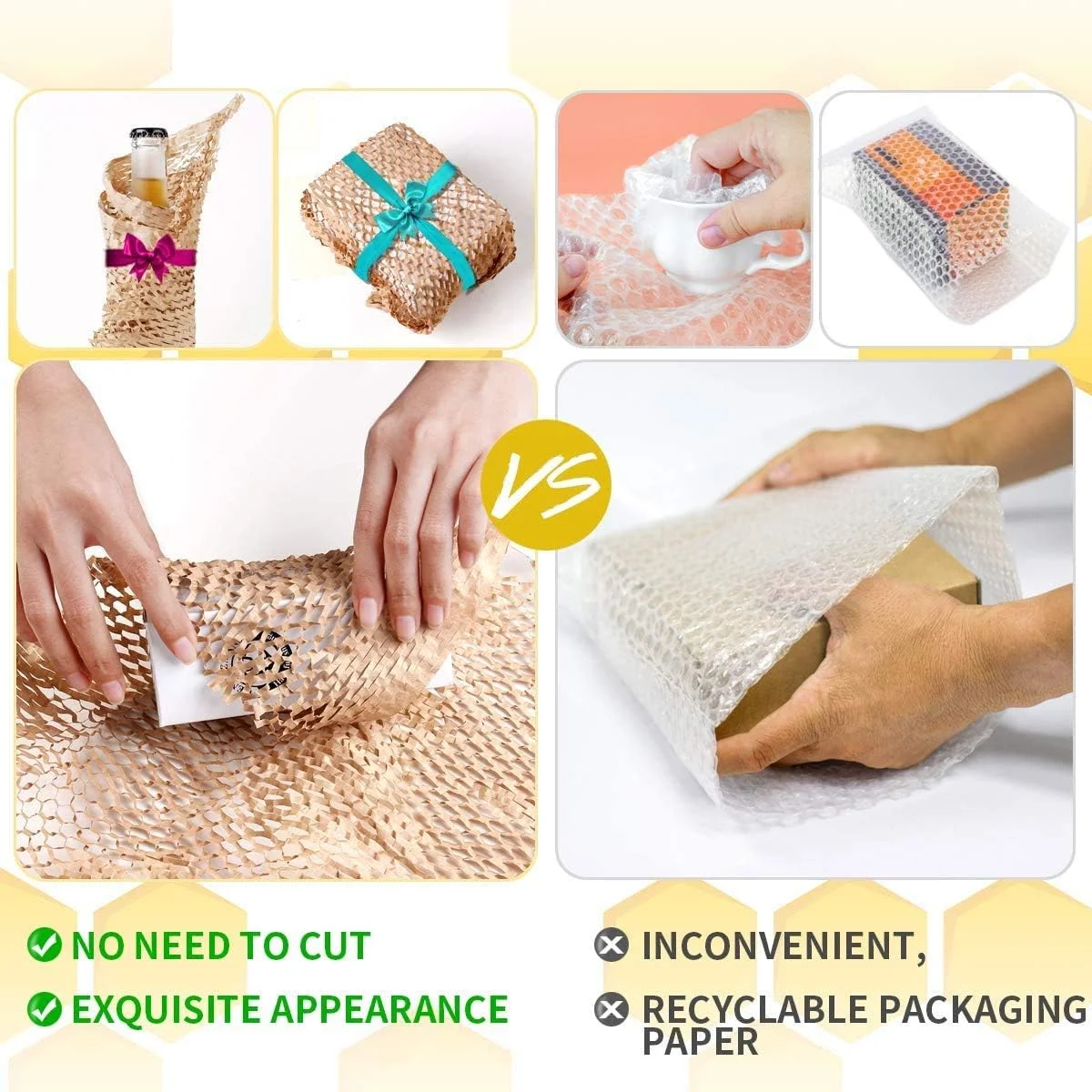 رول کاغذ بسته بندی لانه زنبوری اکو برای جابجایی اشیاء شکستنی، 30 سانتی متر، رول 10 متری، جایگزین کاغذ بسته بندی بازیافتی برای بسته بندی حبابدار برای حمل و نقل رول کاغذ بسته بندی لانه زنبوری اکو برای جابجایی اشیاء شکستنی، 30 سانتی متر، رول 10 متری، جایگزین کاغذ بسته بندی بازیافتی برای بسته بندی حبابدار برای حمل و نقل