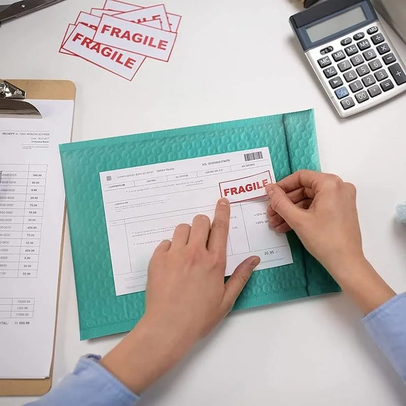 50 عدد پاکت پستی حبابدار پلی، کیسه بسته بندی برای کسب و کارهای کوچک، پاکت های حبابدار (رنگ: D، اندازه: 18 * 23 سانتی متر)