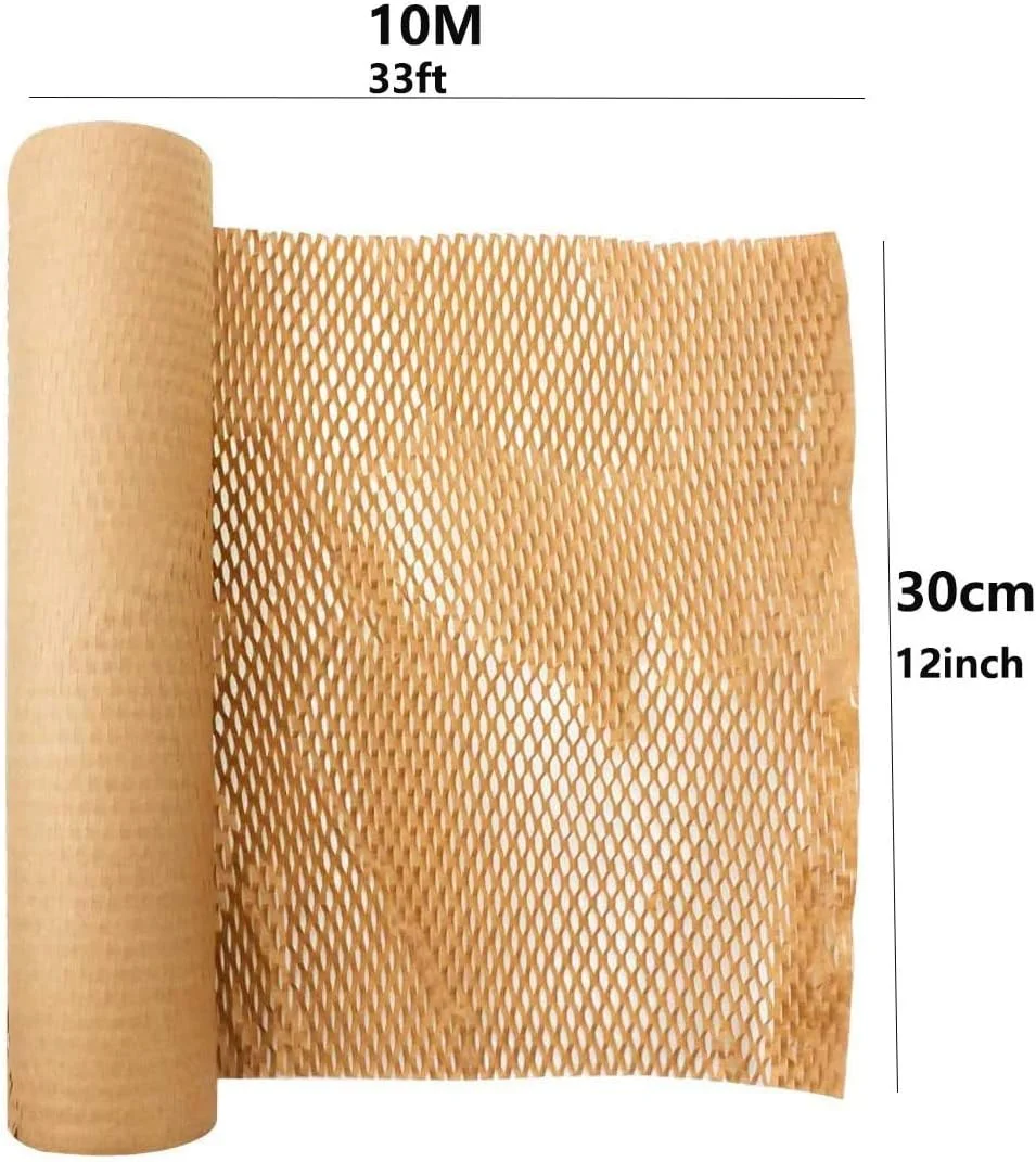 رول کاغذ بسته بندی لانه زنبوری اکو برای جابجایی اشیاء شکستنی، 30 سانتی متر، رول 10 متری، جایگزین کاغذ بسته بندی بازیافتی برای بسته بندی حبابدار برای حمل و نقل رول کاغذ بسته بندی لانه زنبوری اکو برای جابجایی اشیاء شکستنی، 30 سانتی متر، رول 10 متری، جایگزین کاغذ بسته بندی بازیافتی برای بسته بندی حبابدار برای حمل و نقل