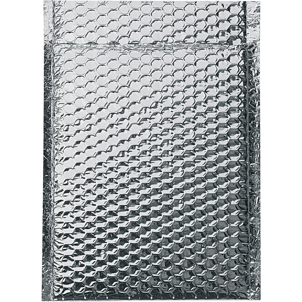 پاکت حبابدار عایق حرارتی کول شیلد، 20x28 سانتی متر، نقره ای، ضد آب، بسته بندی عایق شده، برای حمل و نقل اقلام فاسد شدنی یا حساس به دما، بسته 100 عددی