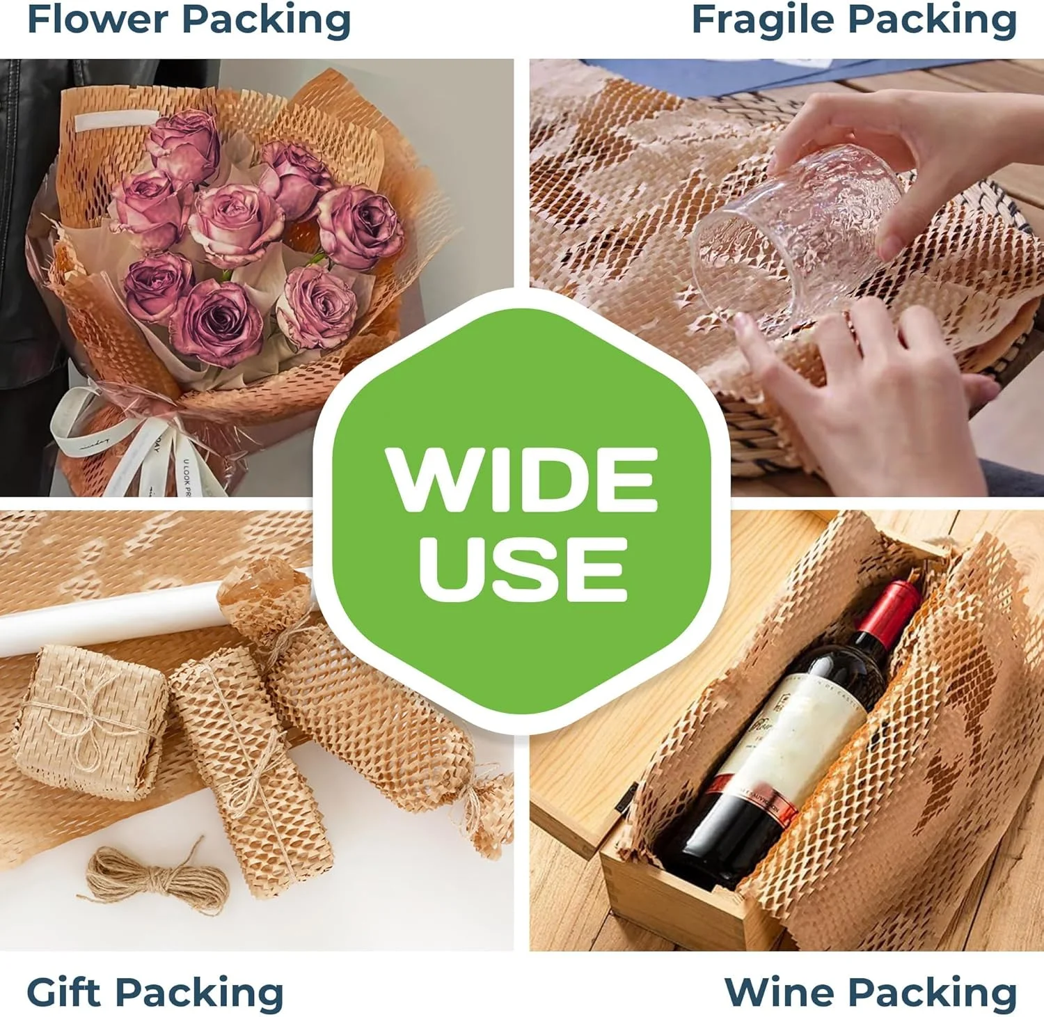 هگزسل پک هگزسل رپ مینی - کاغذ بسته بندی لانه زنبوری، سازگار با محیط زیست، کاغذ حبابدار پایدار برای حمل و نقل و جابجایی، مواد بسته بندی بالشتکی در جعبه خودکار پخش کننده آسان - طبیعی، 12 اینچ × 750 فوت هگزسل پک هگزسل رپ مینی - کاغذ بسته بندی لانه زنبوری، سازگار با محیط زیست، کاغذ حبابدار پایدار برای حمل و نقل و جابجایی، مواد بسته بندی بالشتکی در جعبه خودکار پخش کننده آسان - طبیعی، 12 اینچ × 750 فوت