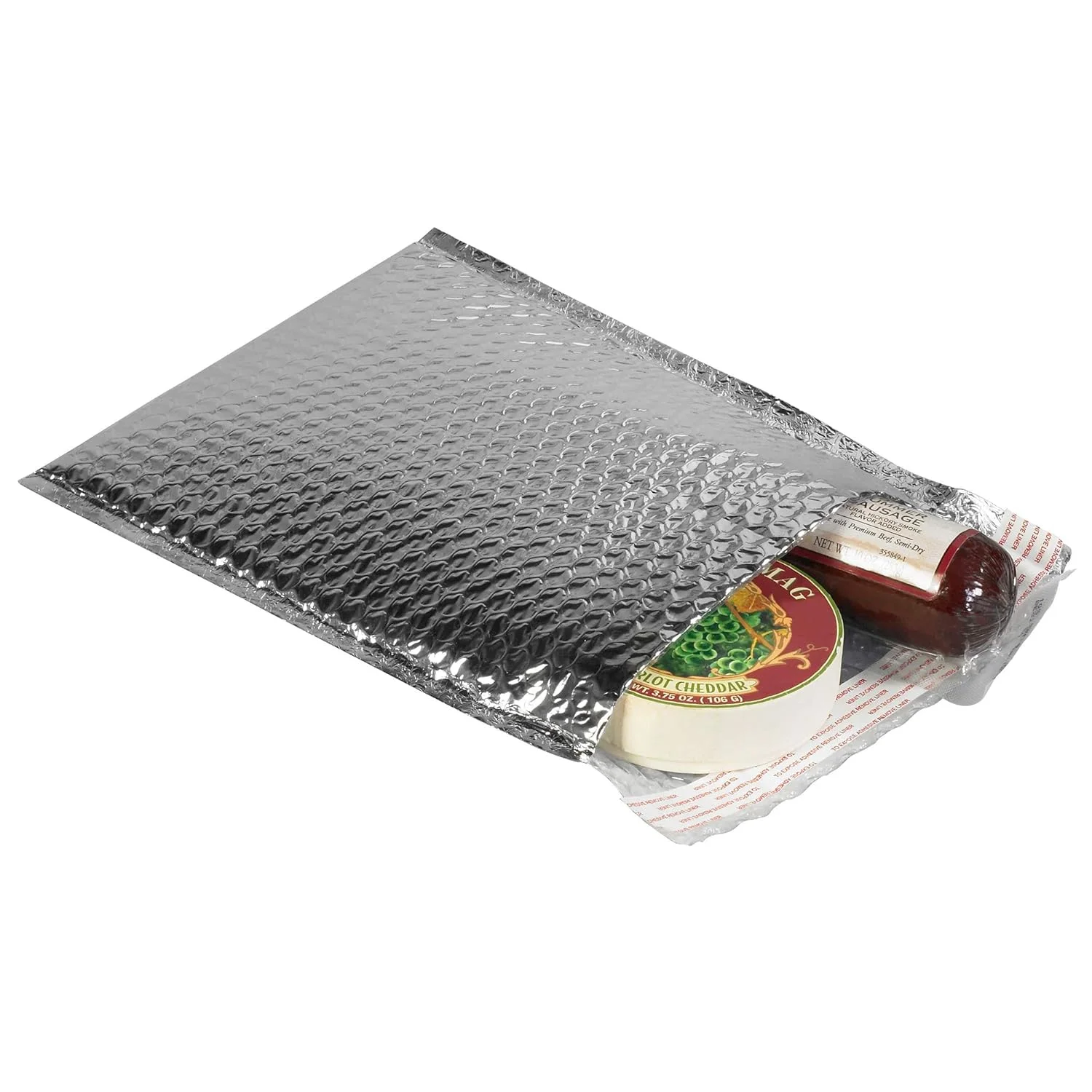 پاکت حبابدار عایق حرارتی کول شیلد، 20x28 سانتی متر، نقره ای، ضد آب، بسته بندی عایق شده، برای حمل و نقل اقلام فاسد شدنی یا حساس به دما، بسته 100 عددی