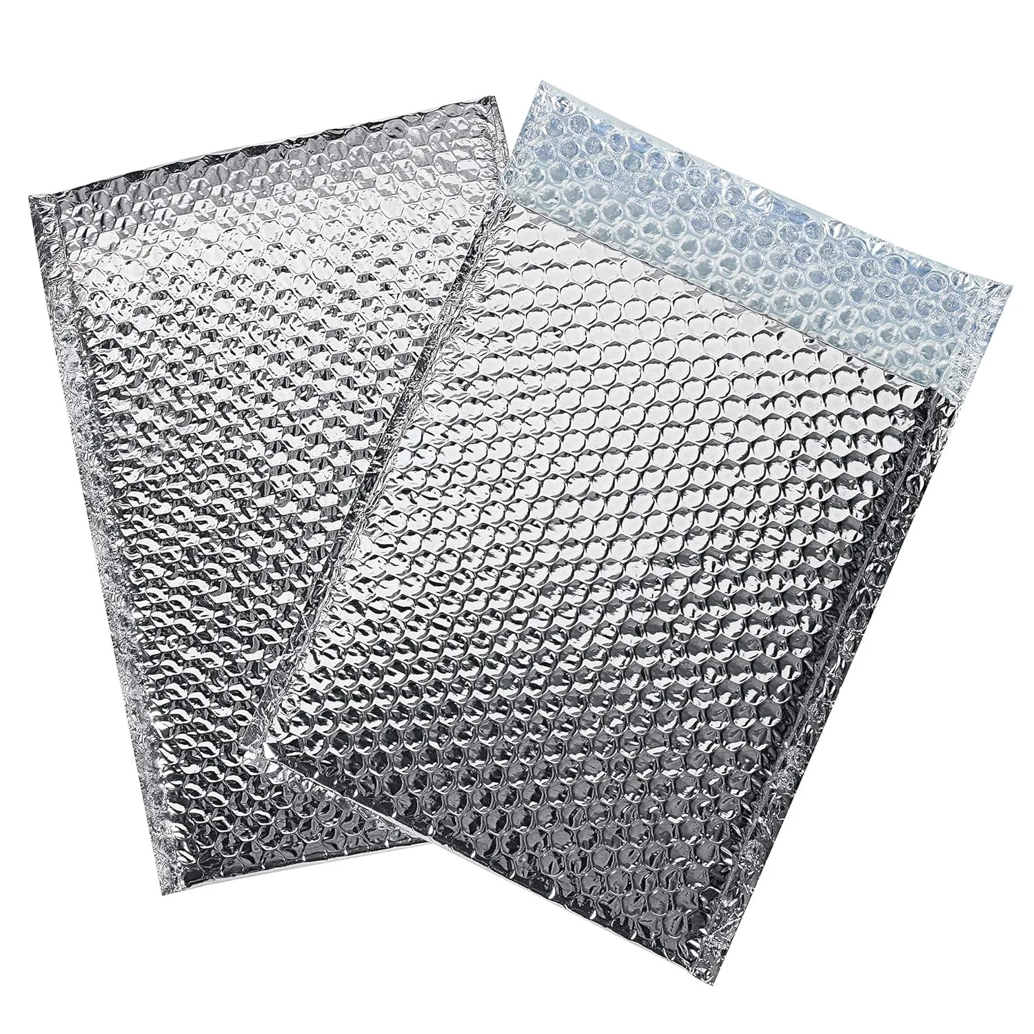 پاکت حبابدار عایق حرارتی کول شیلد، 20x28 سانتی متر، نقره ای، ضد آب، بسته بندی عایق شده، برای حمل و نقل اقلام فاسد شدنی یا حساس به دما، بسته 100 عددی