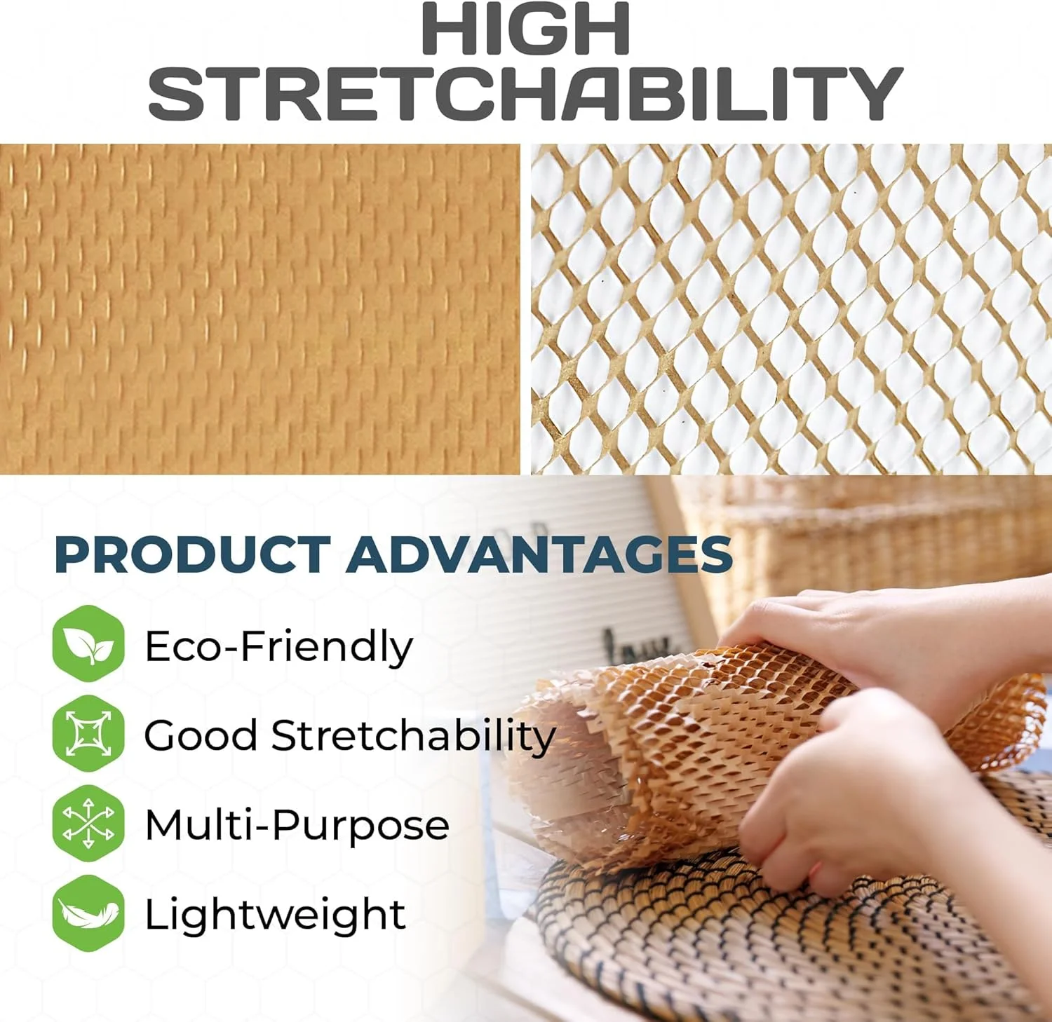 هگزسل پک هگزسل رپ مینی - کاغذ بسته بندی لانه زنبوری، سازگار با محیط زیست، کاغذ حبابدار پایدار برای حمل و نقل و جابجایی، مواد بسته بندی بالشتکی در جعبه خودکار پخش کننده آسان - طبیعی، 12 اینچ × 750 فوت هگزسل پک هگزسل رپ مینی - کاغذ بسته بندی لانه زنبوری، سازگار با محیط زیست، کاغذ حبابدار پایدار برای حمل و نقل و جابجایی، مواد بسته بندی بالشتکی در جعبه خودکار پخش کننده آسان - طبیعی، 12 اینچ × 750 فوت