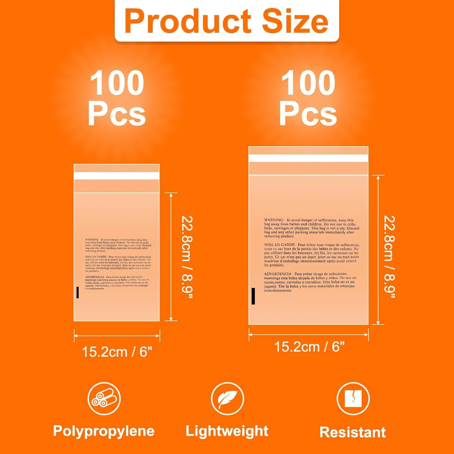 sourcing map 200 عدد کیسه پلی اتیلن شفاف خود چسب دار با هشدار خفگی، 15.2x22.8 سانتی متر، 20.3x25.4 سانتی متر، کیسه های حمل و نقل پلی اتیلن شفاف با چسب فوق العاده قوی برای بسته بندی لوازم خرده فروشی sourcing map 200 عدد کیسه پلی اتیلن شفاف خود چسب دار با هشدار خفگی، 15.2x22.8 سانتی متر، 20.3x25.4 سانتی متر، کیسه های حمل و نقل پلی اتیلن شفاف با چسب فوق العاده قوی برای بسته بندی لوازم خرده فروشی