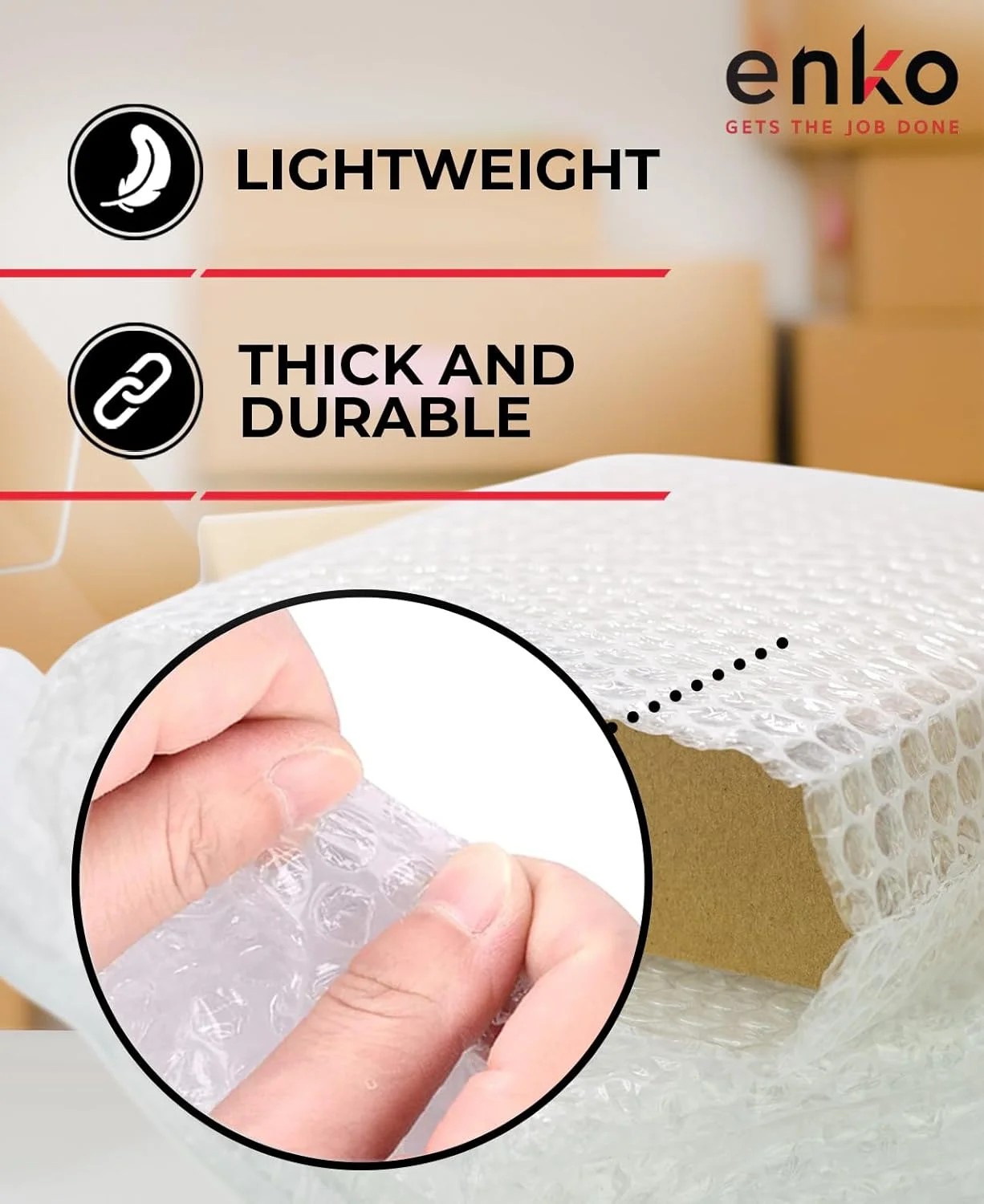 محصولات enKo (یک بسته) رول بسته بندی حبابدار 12 اینچ در 72 فوت، دارای پرفراژ در هر 12 اینچ به همراه 20 عدد برچسب شکننده برای اسباب کشی، حمل و نقل، بسته بندی جعبه ها و لوازم محصولات enKo (یک بسته) رول بسته بندی حبابدار 12 اینچ در 72 فوت، دارای پرفراژ در هر 12 اینچ به همراه 20 عدد برچسب شکننده برای اسباب کشی، حمل و نقل، بسته بندی جعبه ها و لوازم