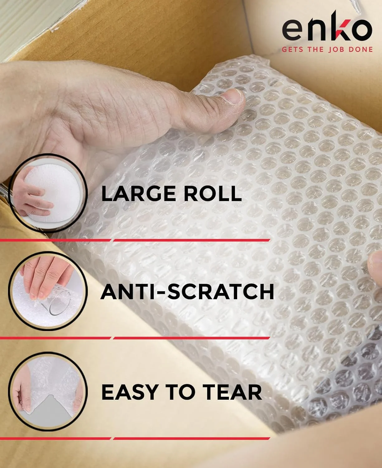 محصولات enKo (یک بسته) رول بسته بندی حبابدار 12 اینچ در 72 فوت، دارای پرفراژ در هر 12 اینچ به همراه 20 عدد برچسب شکننده برای اسباب کشی، حمل و نقل، بسته بندی جعبه ها و لوازم محصولات enKo (یک بسته) رول بسته بندی حبابدار 12 اینچ در 72 فوت، دارای پرفراژ در هر 12 اینچ به همراه 20 عدد برچسب شکننده برای اسباب کشی، حمل و نقل، بسته بندی جعبه ها و لوازم