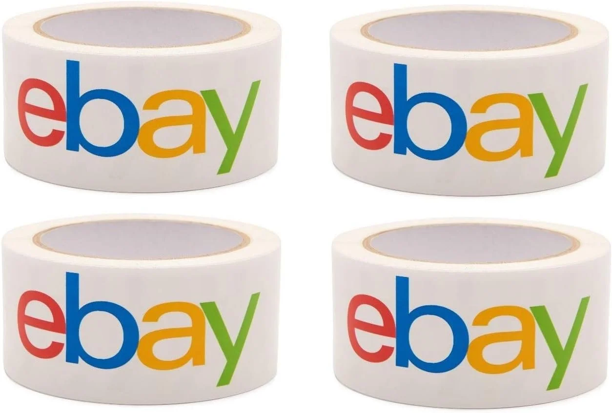4 حلقه نوار بسته بندی BOPP با نام تجاری رسمی eBay، لوازم حمل و نقل چند رنگ