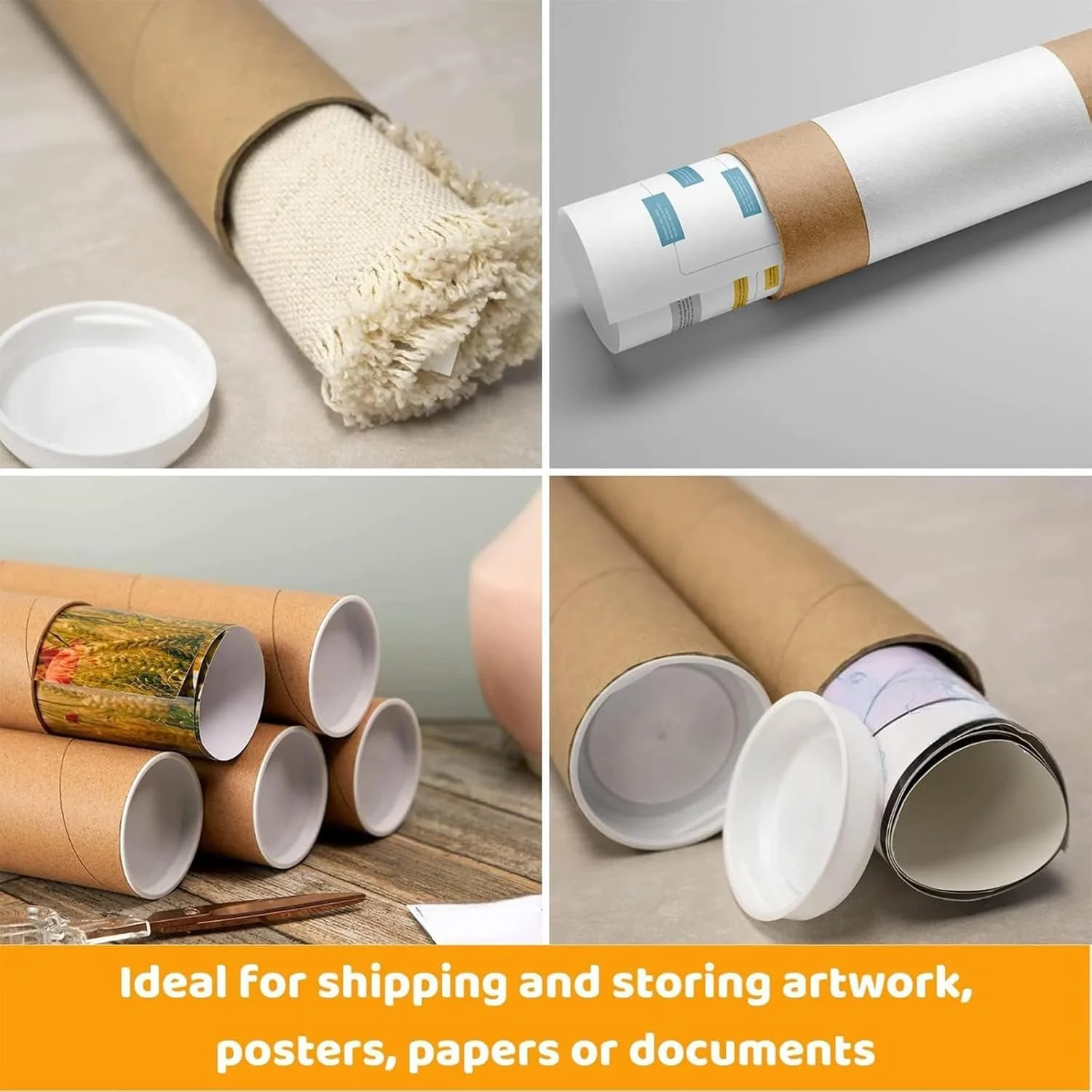 تیوب پستی THE WHITE SHOP، بسته 10 عددی، تیوب مقوایی کرافت برای ارسال، بسته بندی، بسته بندی گرد عمده، بسته های پستی مقوایی، چاپ های هنری، نقشه ها، نقشه های معماری، 2 X 12 اینچ تیوب پستی THE WHITE SHOP، بسته 10 عددی، تیوب مقوایی کرافت برای ارسال، بسته بندی، بسته بندی گرد عمده، بسته های پستی مقوایی، چاپ های هنری، نقشه ها، نقشه های معماری، 2 X 12 اینچ