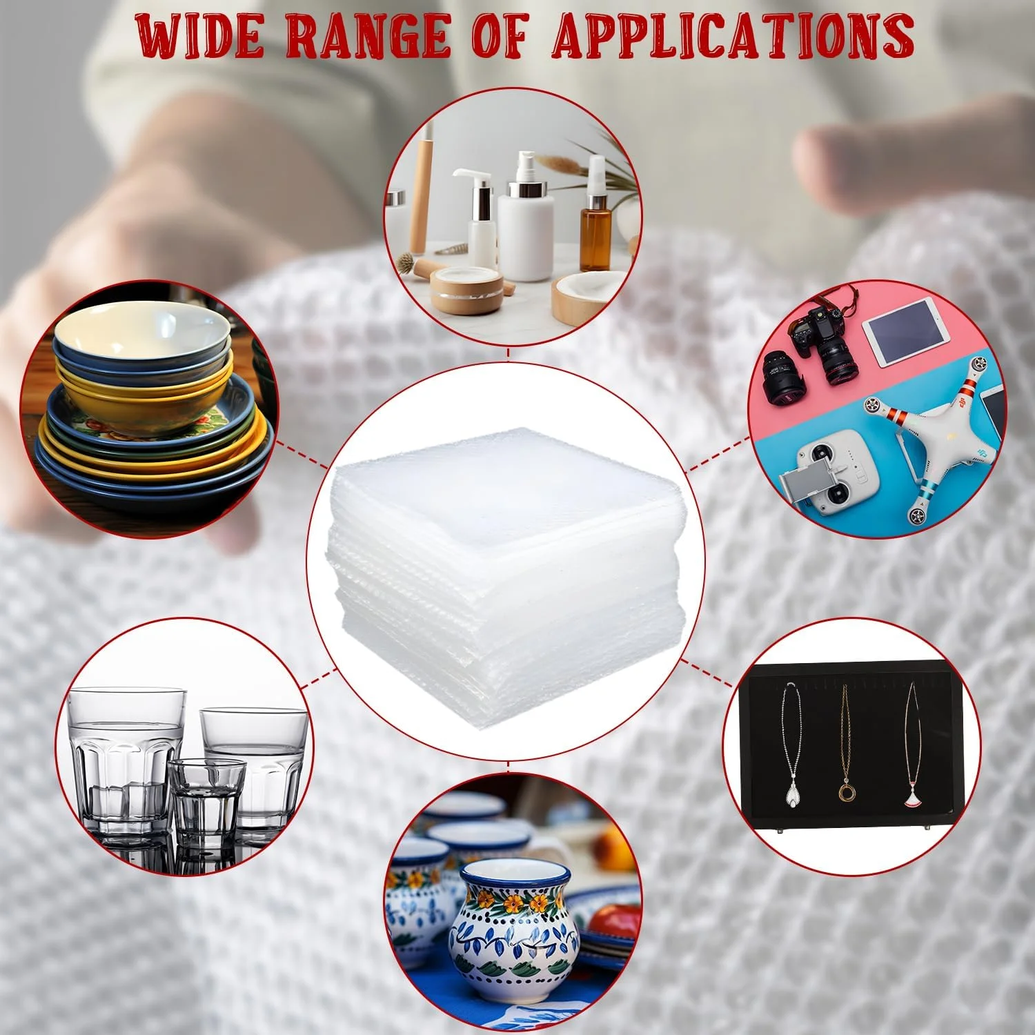 کیسه های حبابدار Lainrrew، 50 عدد کیسه حبابدار شفاف، بسته بندی بالشتکی دو جداره برای حمل و نقل، اسباب کشی، انبارداری و لوازم بسته بندی، مواد بسته بندی محافظ، پلاستیک حبابدار (30x30 سانتی متر) کیسه های حبابدار Lainrrew، 50 عدد کیسه حبابدار شفاف، بسته بندی بالشتکی دو جداره برای حمل و نقل، اسباب کشی، انبارداری و لوازم بسته بندی، مواد بسته بندی محافظ، پلاستیک حبابدار (30x30 سانتی متر)