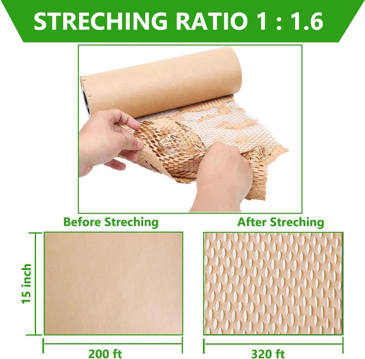 کاغذ بسته بندی لانه زنبوری، رول بسته بندی حبابدار 15 اینچ در 200 فوت برای اسباب کشی، حمل و نقل، بسته بندی هدایا، کاغذ بالشتک قابل بازیافت، لوازم بسته بندی اسباب کشی، رول محافظ با 20 برچسب شکننده کاغذ بسته بندی لانه زنبوری، رول بسته بندی حبابدار 15 اینچ در 200 فوت برای اسباب کشی، حمل و نقل، بسته بندی هدایا، کاغذ بالشتک قابل بازیافت، لوازم بسته بندی اسباب کشی، رول محافظ با 20 برچسب شکننده