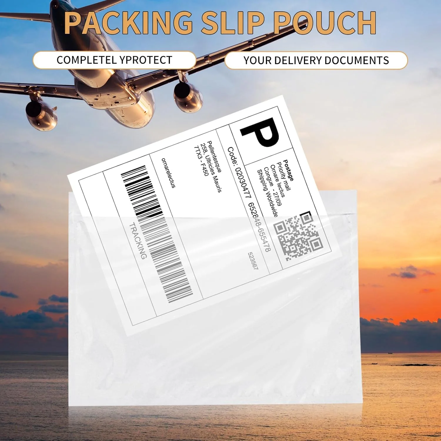 پاکت های برچسب حمل و نقل بستیکر 6 در 9 اینچ (200 عددی) - پاکت های چسبی شفاف برای لیست بسته بندی، لوازم حمل و نقل برای کسب و کارهای کوچک