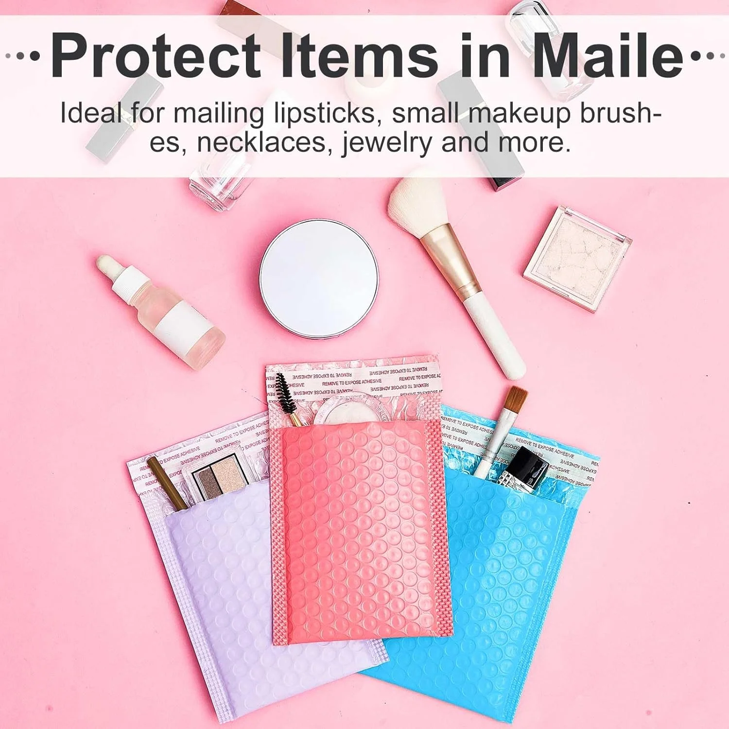 بسته 162 عددی پاکت پستی حبابدار Henoyso سایز 4x6 اینچ، پاکت های پستی پلی اتیلن عمده چسب دار خود چسب، کیسه های پستی بالشتکی، پاکت های بسته بندی ضد آب برای بسته بندی پستی تجاری