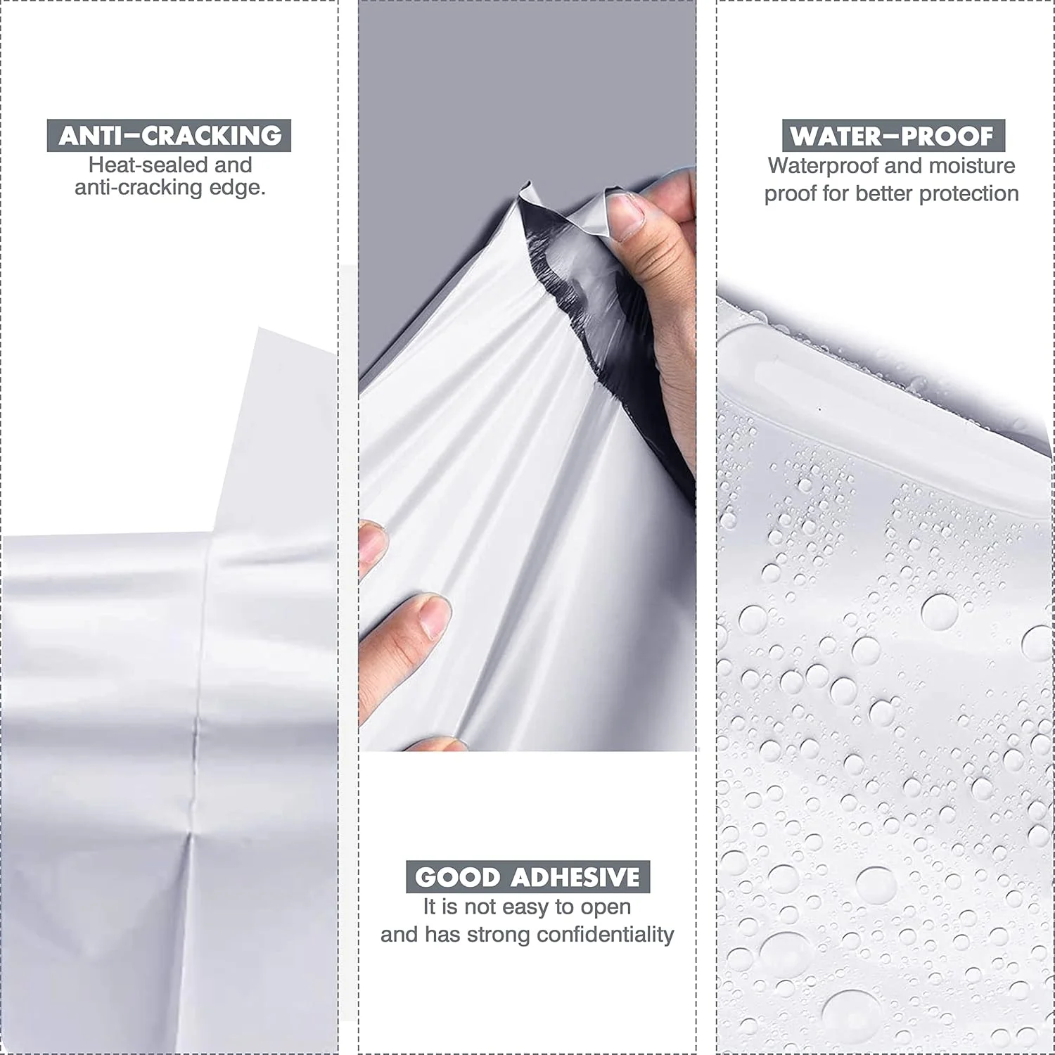 پاکت پستی پلی اتیلن سفید EIt قابل بازگشت، بسته 100 عددی، لوازم بسته بندی کسب و کارهای کوچک، کیسه های پستی، پاکت های پستی، خود چسب قوی و مقاوم در برابر پارگی (12X15.5 100PC)