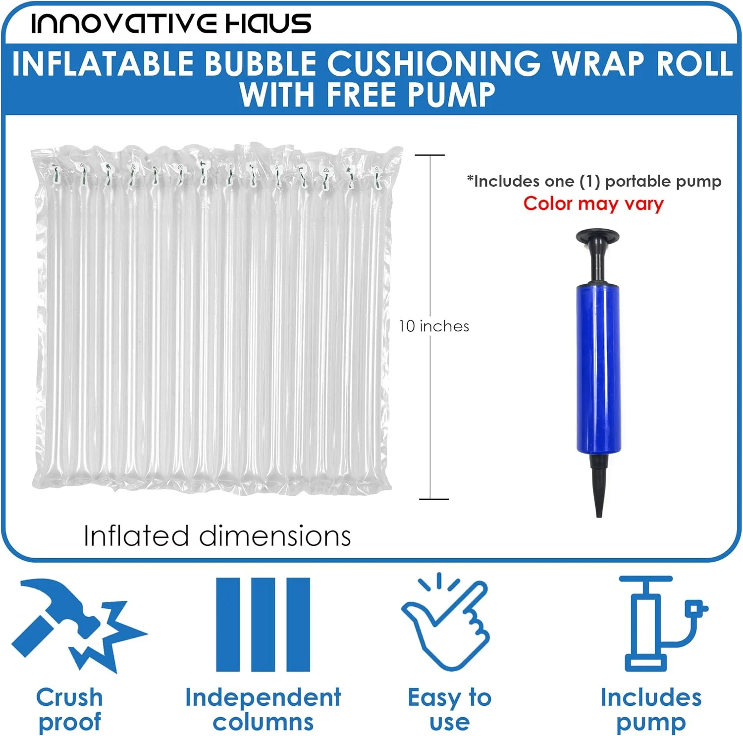 رول محافظ حبابدار بادی اینوویتیو هاوس 10 اینچ در 144 فوت با پمپ رایگان برای بسته بندی و حمل و نقل سنگین. بالشتک هوای بزرگ به عنوان محافظ بطری شراب رول محافظ حبابدار بادی اینوویتیو هاوس 10 اینچ در 144 فوت با پمپ رایگان برای بسته بندی و حمل و نقل سنگین. بالشتک هوای بزرگ به عنوان محافظ بطری شراب