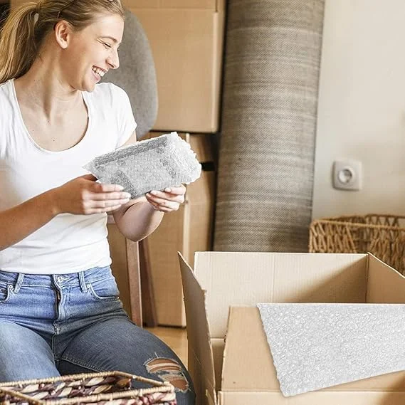 رول پلاستیک حبابدار، 75 سانتی متر × 10 متر، محافظ حباب هوا برای بسته بندی، حمل و نقل، ارسال پستی، بسته بندی و لوازم اسباب کشی