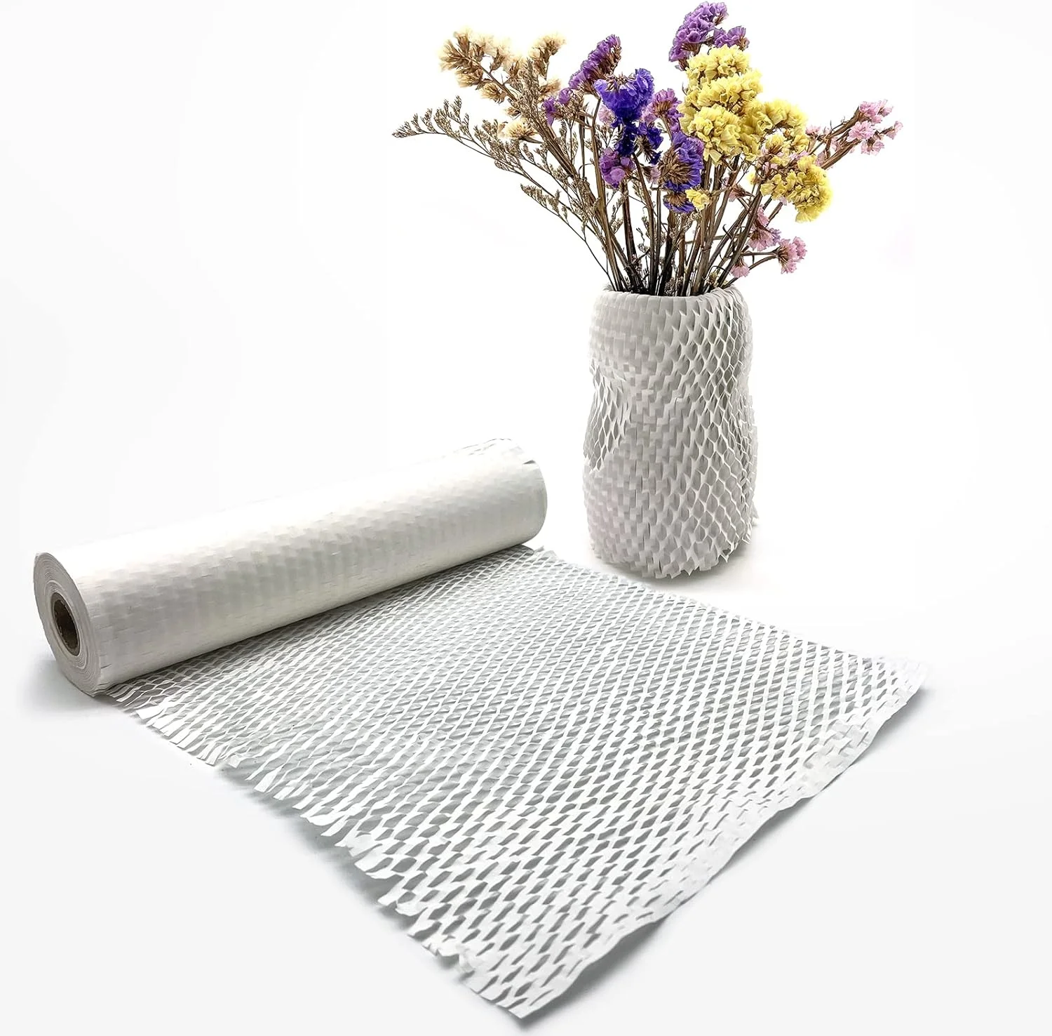 کاغذ بسته بندی لانه زنبوری Aspamms، 30 سانتی متر × 20 متر، جایگزین کاغذ بسته بندی به جای پلاستیک حباب دار برای جابجایی، حمل و نقل، بسته بندی، لوازم بسته بندی قابل بازیافت، رول محافظ بسته بندی حباب دار