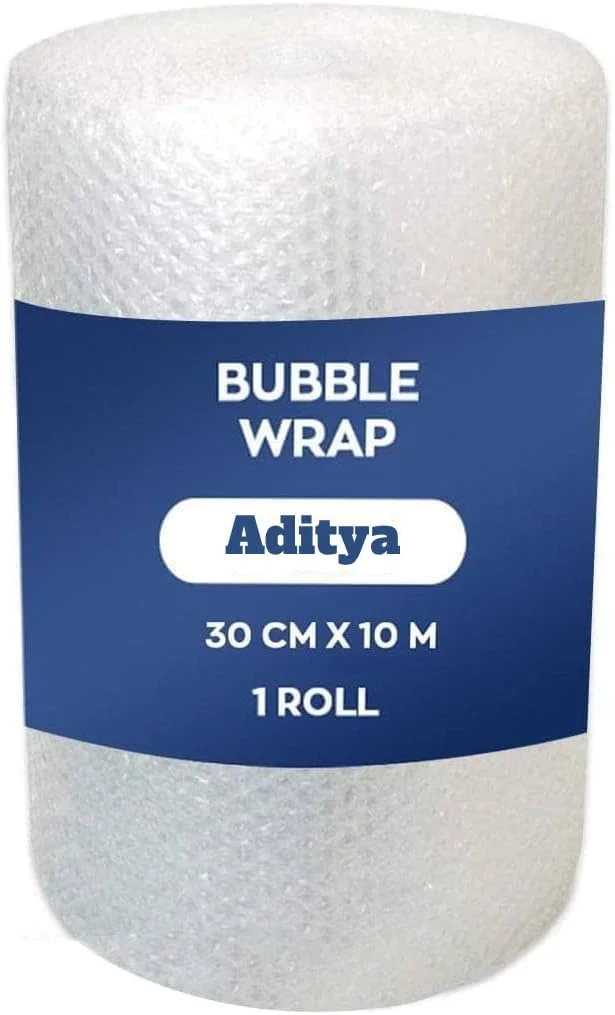 رول نایلون حبابدار Aditya، 30 سانتی متر در 10 متر، محافظ حباب هوا برای بسته بندی، حمل و نقل، ارسال پستی، لوازم بسته بندی و اسباب کشی