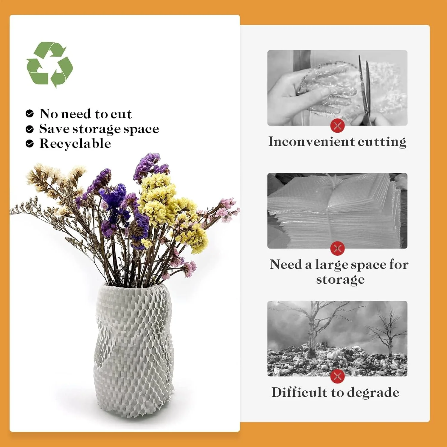 رول کاغذ بستهبندی لانه زنبوری ELECDON 15 اینچ × 131 اینچ - جایگزین نوآورانه و سازگار با محیط زیست برای بستهبندی اقلام شکستنی - مواد بستهبندی محافظ قابل بازیافت و صرفهجویی در فضا (سفید) رول کاغذ بستهبندی لانه زنبوری ELECDON 15 اینچ × 131 اینچ - جایگزین نوآورانه و سازگار با محیط زیست برای بستهبندی اقلام شکستنی - مواد بستهبندی محافظ قابل بازیافت و صرفهجویی در فضا (سفید)