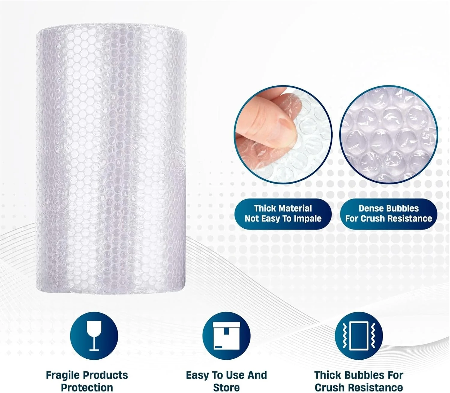 رول نایلون حبابدار، 75 سانتی متر در 10 متر، محافظ حباب هوا برای بسته بندی، حمل و نقل، ارسال پستی، لوازم بسته بندی و اسباب کشی رول نایلون حبابدار، 75 سانتی متر در 10 متر، محافظ حباب هوا برای بسته بندی، حمل و نقل، ارسال پستی، لوازم بسته بندی و اسباب کشی