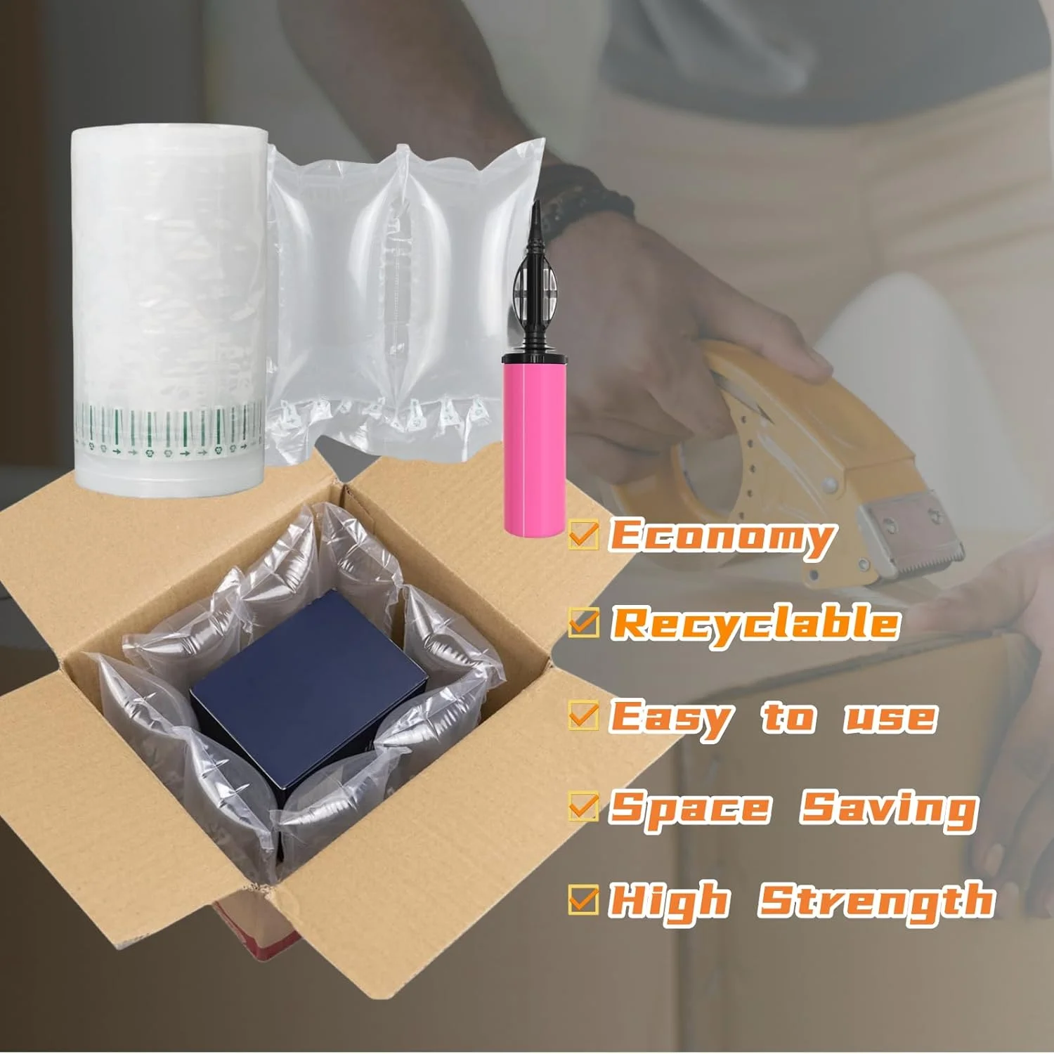 بالشتک های هوای هیجلین برای حمل و نقل با پمپ، بسته بندی کیسه های هوا، 400 عدد کیسه هوا، لوازم حمل و نقل بادی، مواد بسته بندی پرکننده جعبه برای اسباب کشی، پرکننده کیف دستی برای شکل دهی، 9x20 سانتی متر، 36 متر بالشتک های هوای هیجلین برای حمل و نقل با پمپ، بسته بندی کیسه های هوا، 400 عدد کیسه هوا، لوازم حمل و نقل بادی، مواد بسته بندی پرکننده جعبه برای اسباب کشی، پرکننده کیف دستی برای شکل دهی، 9x20 سانتی متر، 36 متر