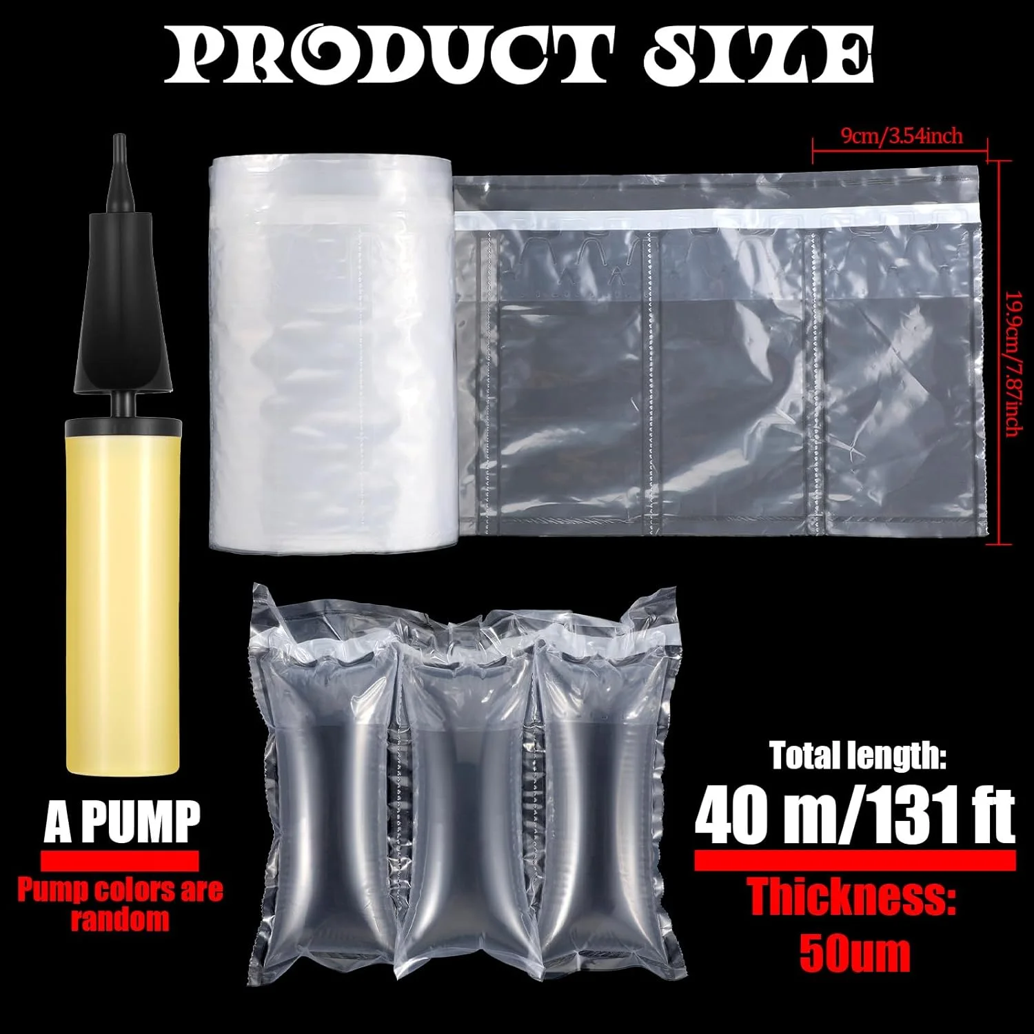 440 عدد بالش هوا برای حمل و نقل با پمپ دستی، کیسه های هوای بادی برای بسته بندی 4" x 8"، پر کردن جعبه، حفظ شکل، جایگزین بسته بندی برای پر کردن فضاهای خالی در بسته ها 440 عدد بالش هوا برای حمل و نقل با پمپ دستی، کیسه های هوای بادی برای بسته بندی 4" x 8"، پر کردن جعبه، حفظ شکل، جایگزین بسته بندی برای پر کردن فضاهای خالی در بسته ها