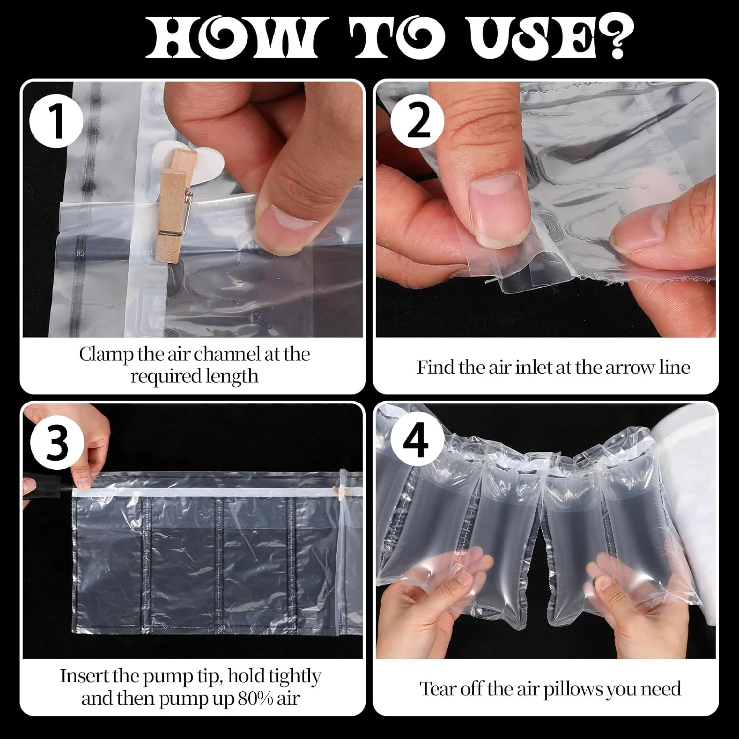 440 عدد بالش هوا برای حمل و نقل با پمپ دستی، کیسه های هوای بادی برای بسته بندی 4" x 8"، پر کردن جعبه، حفظ شکل، جایگزین بسته بندی برای پر کردن فضاهای خالی در بسته ها 440 عدد بالش هوا برای حمل و نقل با پمپ دستی، کیسه های هوای بادی برای بسته بندی 4" x 8"، پر کردن جعبه، حفظ شکل، جایگزین بسته بندی برای پر کردن فضاهای خالی در بسته ها