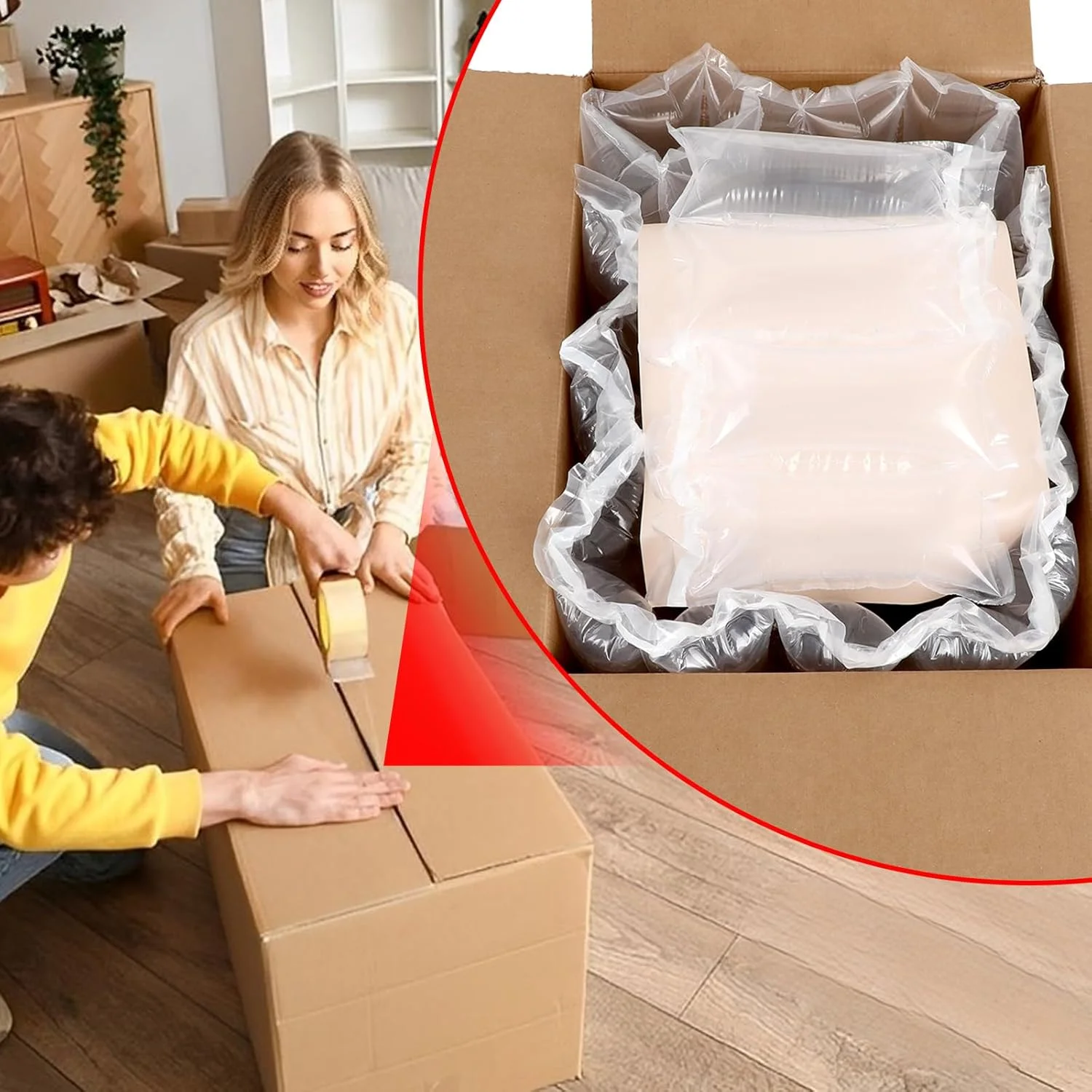 440 عدد بالش هوا برای حمل و نقل با پمپ دستی، کیسه های هوای بادی برای بسته بندی 4" x 8"، پر کردن جعبه، حفظ شکل، جایگزین بسته بندی برای پر کردن فضاهای خالی در بسته ها 440 عدد بالش هوا برای حمل و نقل با پمپ دستی، کیسه های هوای بادی برای بسته بندی 4" x 8"، پر کردن جعبه، حفظ شکل، جایگزین بسته بندی برای پر کردن فضاهای خالی در بسته ها