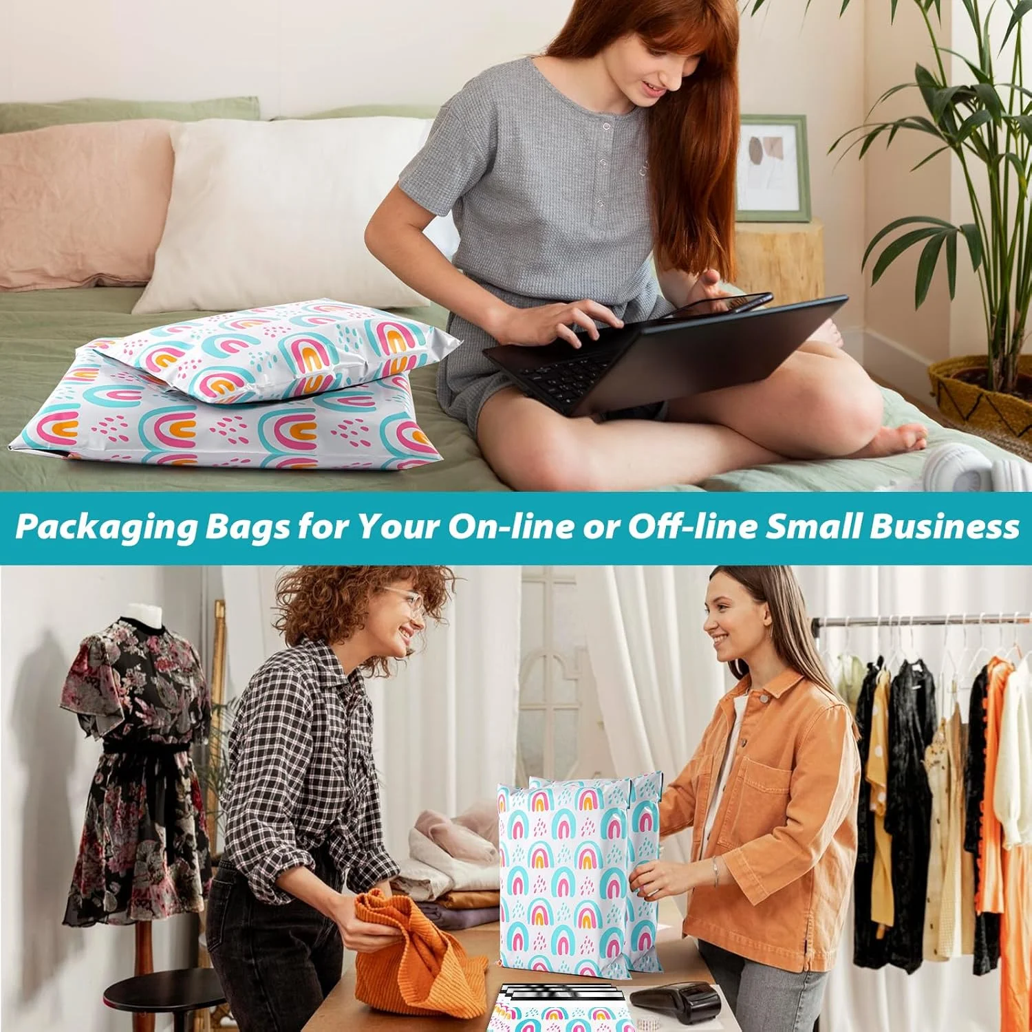 پاکت پستی پلی اتیلن عودودیانزی 10x13، بسته 50 عددی، کیسه های پستی خود چسب، کیسه های پلی اتیلن، کیسه های بسته بندی برای کسب و کارهای کوچک و لباس - رنگین کمانی پاکت پستی پلی اتیلن عودودیانزی 10x13، بسته 50 عددی، کیسه های پستی خود چسب، کیسه های پلی اتیلن، کیسه های بسته بندی برای کسب و کارهای کوچک و لباس - رنگین کمانی