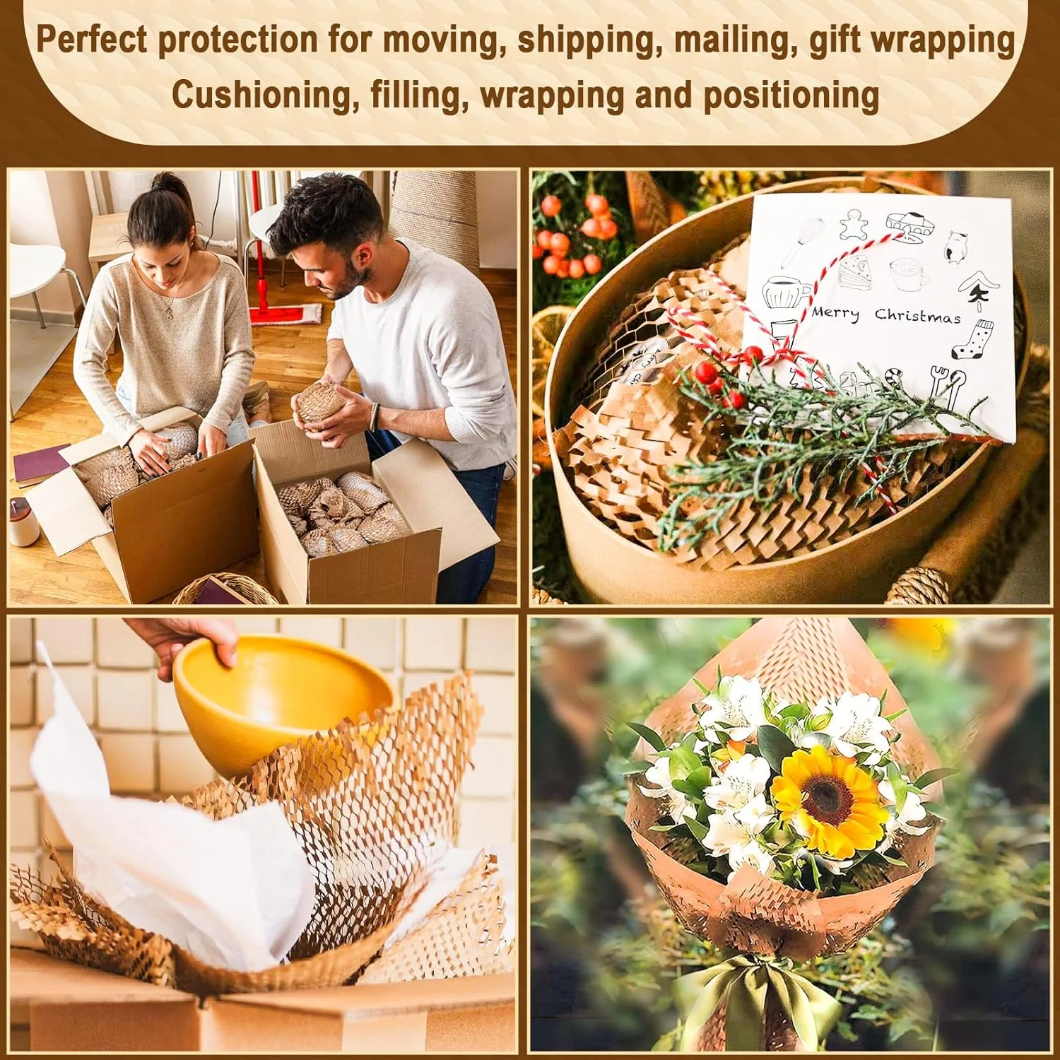 کاغذ بسته بندی لانه زنبوری، 15 اینچ در 180 فوت کاغذ بسته بندی بالشتکی قابل بازیافت برای جابجایی، حمل و نقل، بسته بندی اقلام شکستنی، رول کاغذ لانه زنبوری کرافت سازگار با محیط زیست جایگزین پلاستیک حباب دار با 20 برچسب شکستنی کاغذ بسته بندی لانه زنبوری، 15 اینچ در 180 فوت کاغذ بسته بندی بالشتکی قابل بازیافت برای جابجایی، حمل و نقل، بسته بندی اقلام شکستنی، رول کاغذ لانه زنبوری کرافت سازگار با محیط زیست جایگزین پلاستیک حباب دار با 20 برچسب شکستنی