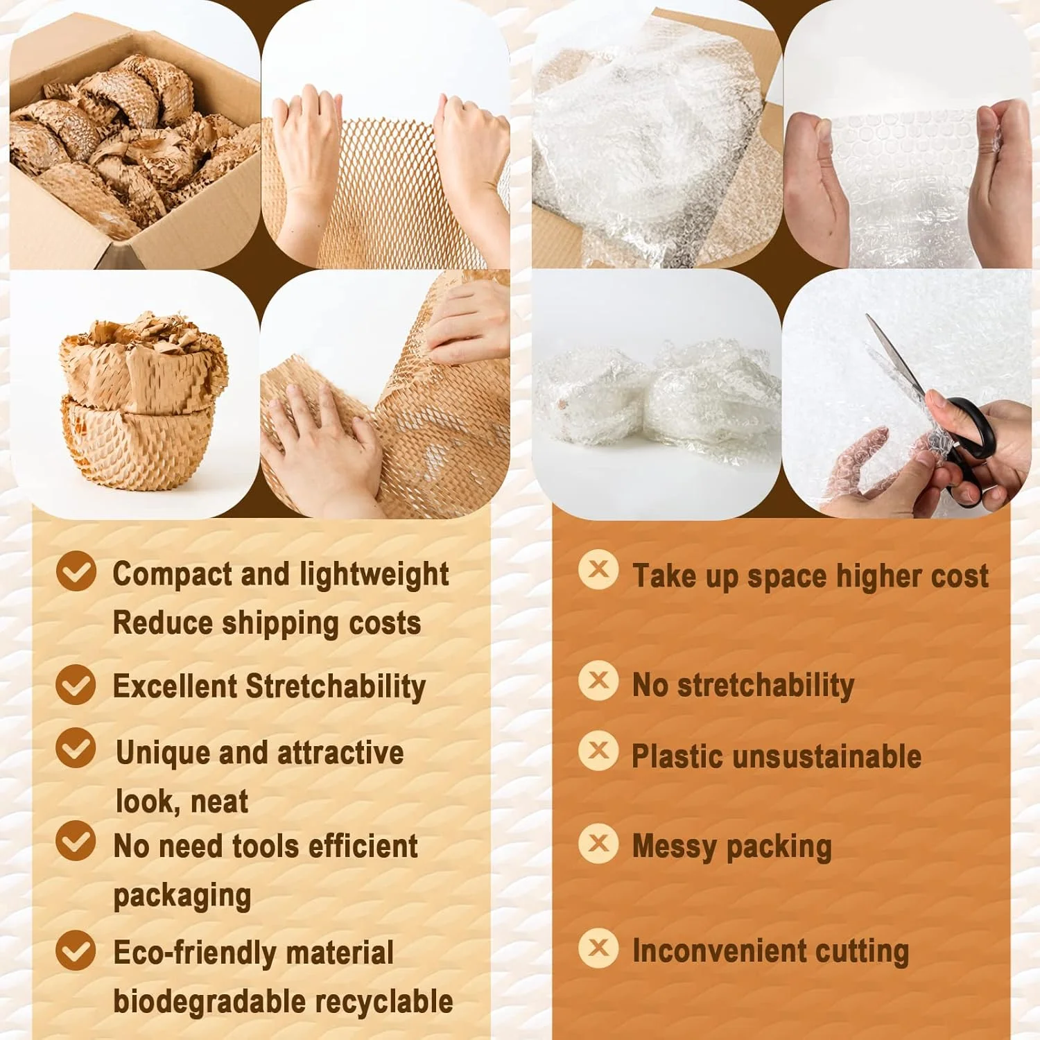 کاغذ بسته بندی لانه زنبوری، 15 اینچ در 180 فوت کاغذ بسته بندی بالشتکی قابل بازیافت برای جابجایی، حمل و نقل، بسته بندی اقلام شکستنی، رول کاغذ لانه زنبوری کرافت سازگار با محیط زیست جایگزین پلاستیک حباب دار با 20 برچسب شکستنی کاغذ بسته بندی لانه زنبوری، 15 اینچ در 180 فوت کاغذ بسته بندی بالشتکی قابل بازیافت برای جابجایی، حمل و نقل، بسته بندی اقلام شکستنی، رول کاغذ لانه زنبوری کرافت سازگار با محیط زیست جایگزین پلاستیک حباب دار با 20 برچسب شکستنی