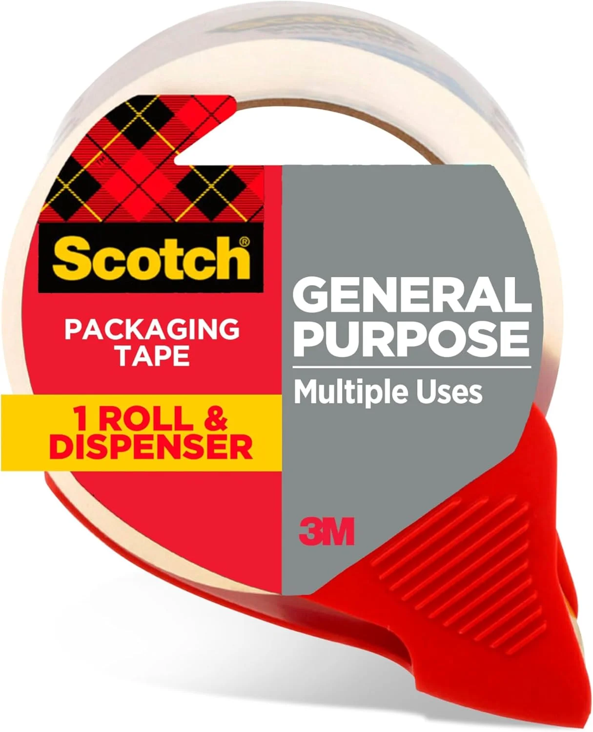 نوار بسته بندی حمل و نقل اسکاچ با پخش کننده، 48 میلی متر x 77 متر، شفاف، 1 پخش کننده/بسته نوار بسته بندی حمل و نقل اسکاچ با پخش کننده، 48 میلی متر x 77 متر، شفاف، 1 پخش کننده/بسته