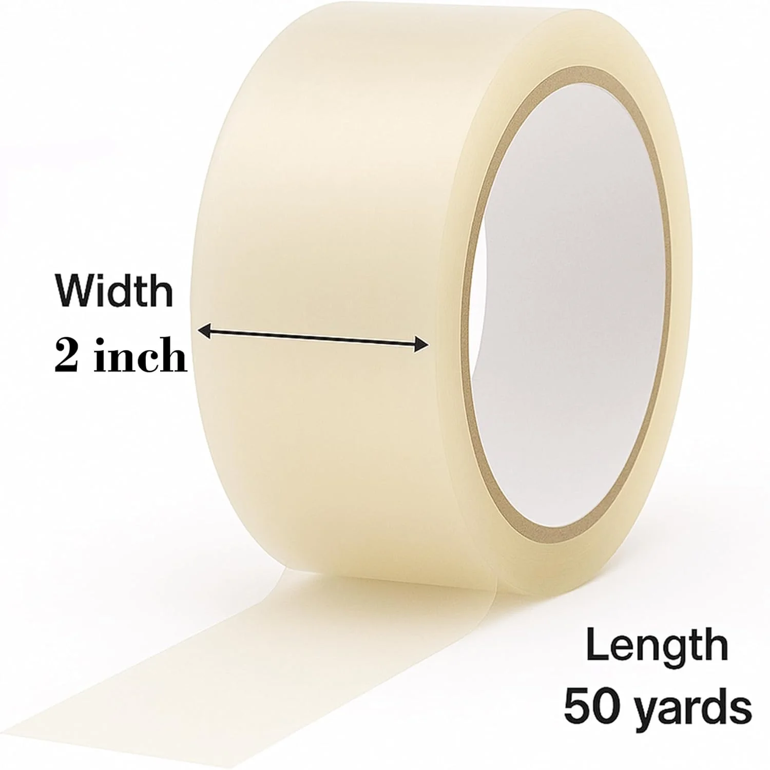 نوار چسب بسته بندی شفاف Share the Love، 2 اینچ در 50 یارد | نوار بسته بندی قوی و سنگین برای حمل و نقل، جابجایی جعبه ها، انبارداری و لوازم اداری [1 رول]