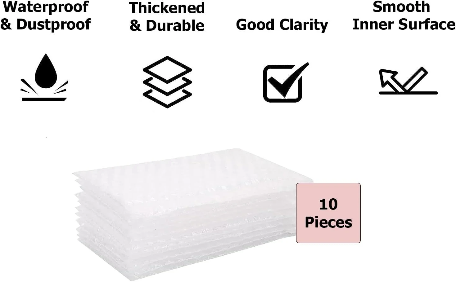 بسته 10 عددی کیسه های پلاستیک حباب دار GMQG، کیسه های حباب دار شفاف و قابل مهر و موم، بسته بندی پستی بالشتکی محافظ ضد ضربه برای حمل و نقل و نگهداری (15X22CM) بسته 10 عددی کیسه های پلاستیک حباب دار GMQG، کیسه های حباب دار شفاف و قابل مهر و موم، بسته بندی پستی بالشتکی محافظ ضد ضربه برای حمل و نقل و نگهداری (15X22CM)