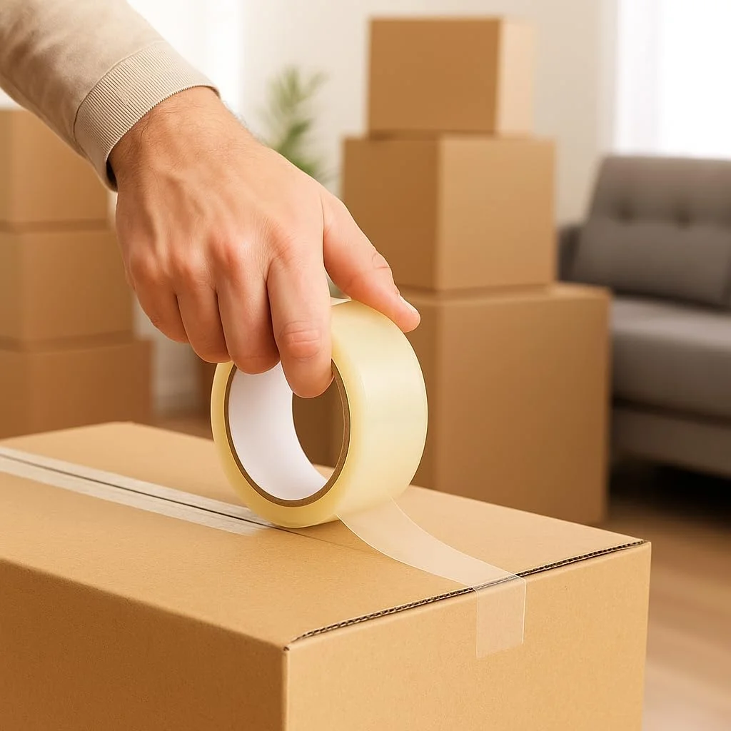 نوار چسب بسته بندی شفاف Share the Love، 2 اینچ در 50 یارد | نوار بسته بندی قوی و سنگین برای حمل و نقل، جابجایی جعبه ها، انبارداری و لوازم اداری [1 رول]