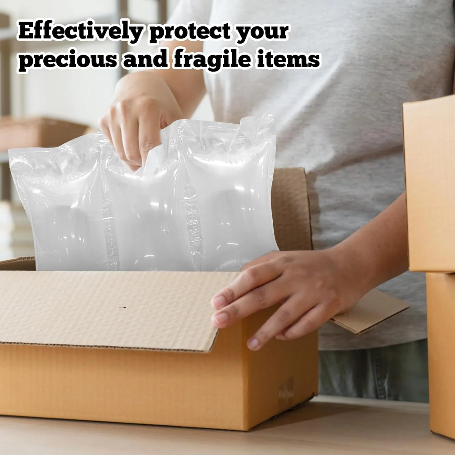 بالشتک های هوا KKONHII برای حمل و نقل، فیلم کوسن بسته بندی 25 متری/210 عددی با پمپ، کیسه های بسته بندی بادی هوا برای بسته بندی، پرکننده جعبه متحرک، جایگزین شکل کیف پول برای بادام زمینی بسته بندی، 12 * 20 سانتی متر بالشتک های هوا KKONHII برای حمل و نقل، فیلم کوسن بسته بندی 25 متری/210 عددی با پمپ، کیسه های بسته بندی بادی هوا برای بسته بندی، پرکننده جعبه متحرک، جایگزین شکل کیف پول برای بادام زمینی بسته بندی، 12 * 20 سانتی متر